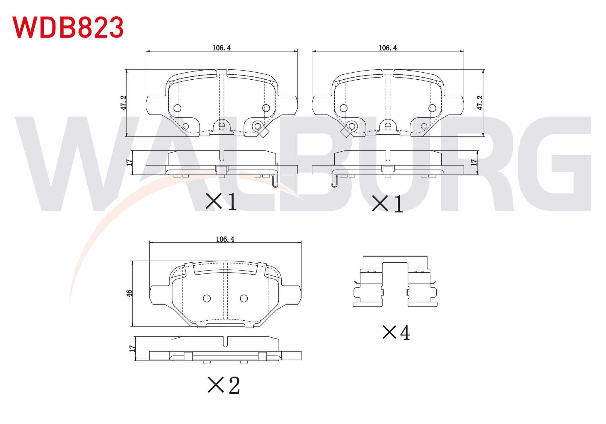 FREN BALATA ARKA IKAZLI OPEL MOKKA 1.4 - 1.6 - 1.6 CDTI 2012-
