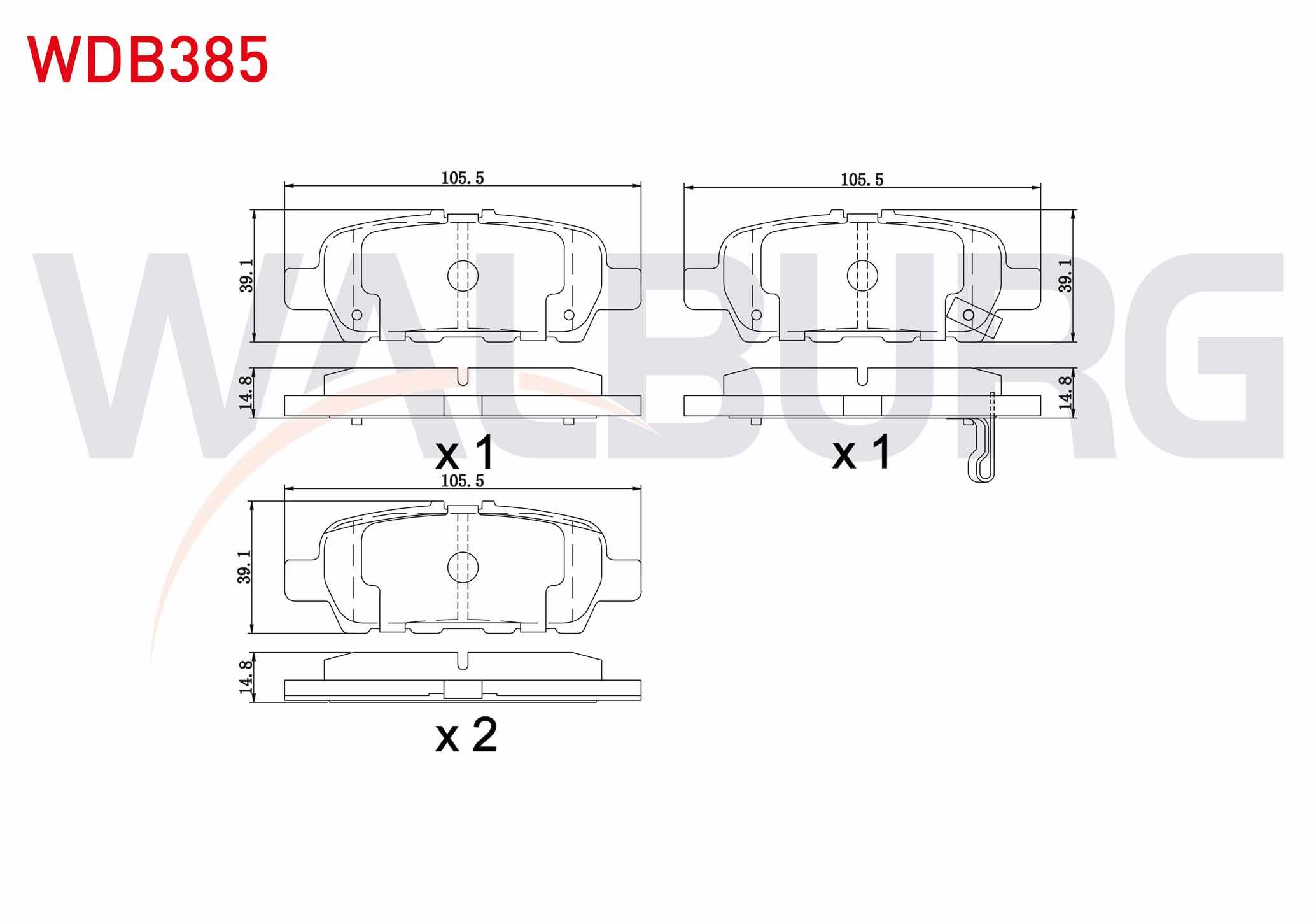 FREN BALATA ARKA IKAZLI SUZUKI G.VITARA II (JT) 1.6 VVT-I 2005- / G.VITARA II (JT) 2.0i 2005- / G.VITARA II (JT) 1.9 DDIS 2005- / NISSAN JUKE 1.5 DCI 2010- / NISSAN JUKE 1.6 DIG-T 2010-