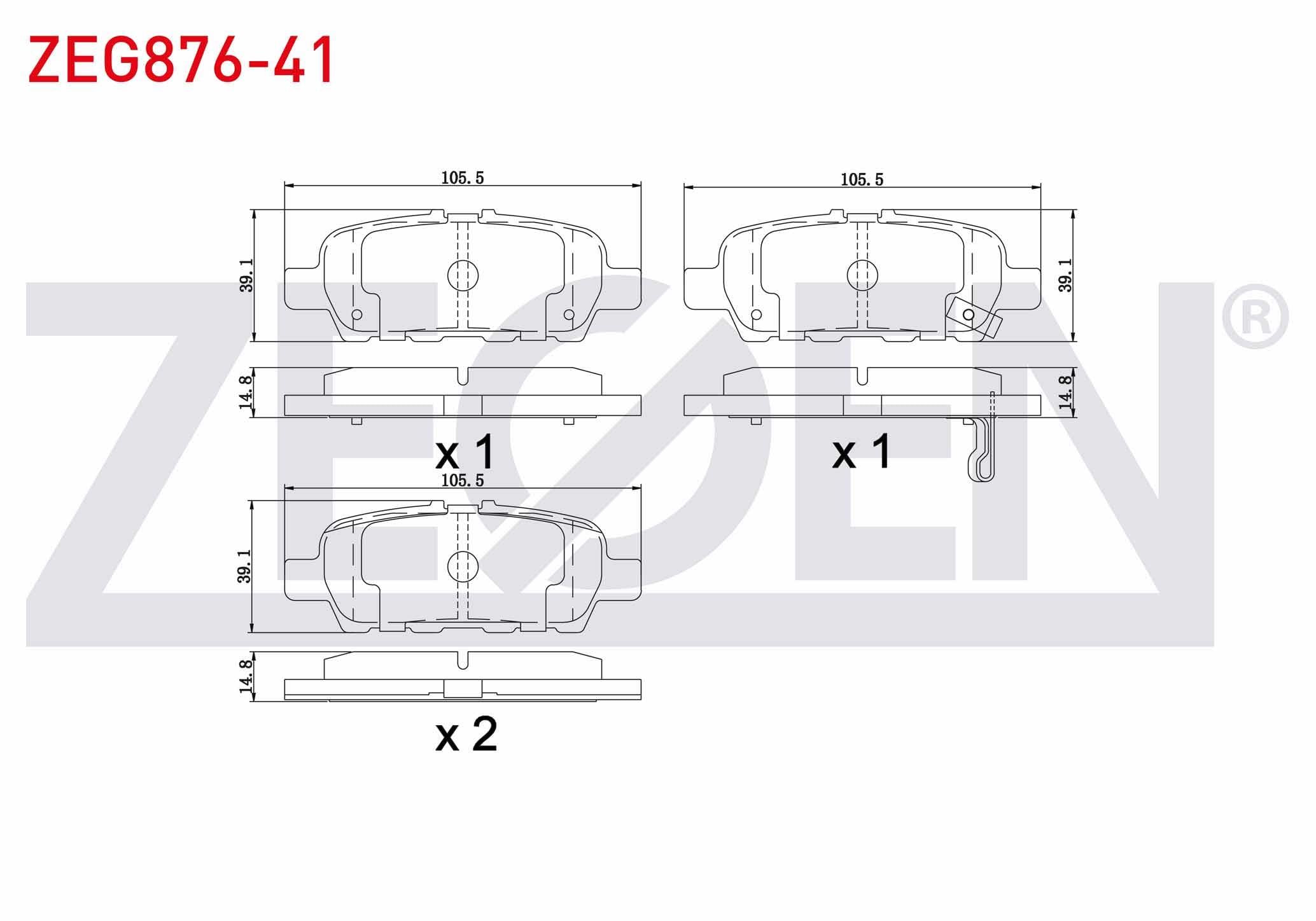 FREN BALATA ARKA IKAZLI SUZUKI G.VITARA II (JT) 1.6 VVT-I 2005- / G.VITARA II (JT) 2.0i 2005- / G.VITARA II (JT) 1.9 DDIS 2005- / NISSAN JUKE 1.5 DCI 2010- / NISSAN JUKE 1.6 DIG-T 2010-