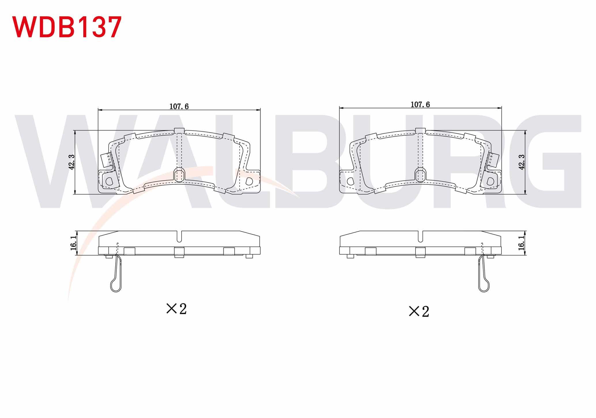 FREN BALATA ARKA IKAZLI TOYOTA AVENSIS (T22) 1.6 VVT-I 1997-2003 / AVENSIS (T22) 2.0 VVT-I 1997-2003 / CAMRY (_V30) 2.4 VVT-I 2001-2006 / CAMRY (_V30) 3.0 V6 2001-2006