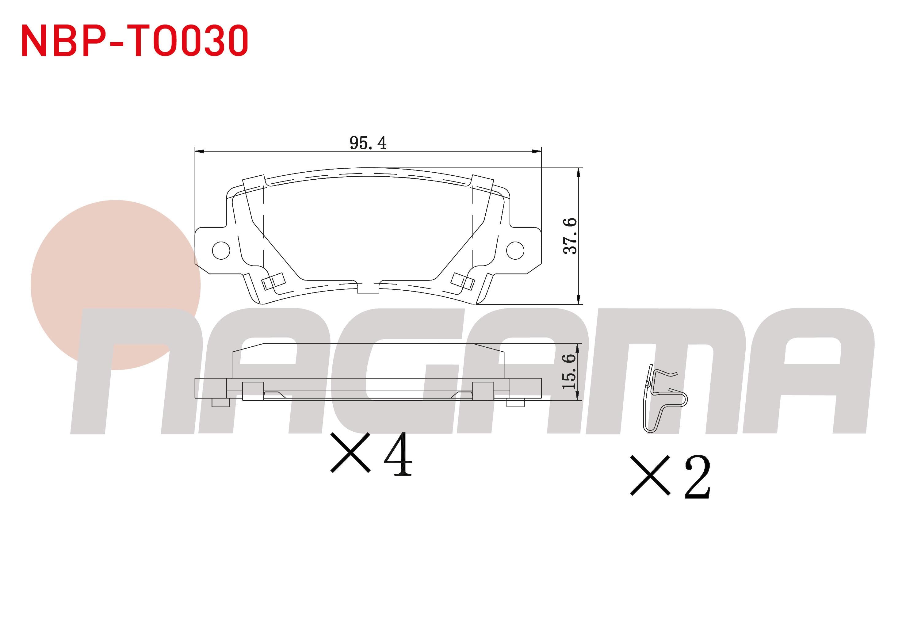 FREN BALATA ARKA IKAZLI TOYOTA COROLLA 1.4 VVT-I 2002-2007/ COROLLA 1.6 VVT-I 2002-2007/ COROLLA 1.4 D-4D 2002-2007/ COROLLA VERSO 1.6 2004-2009/ COROLLA VERSO 2.0 D-4D 2004-2009