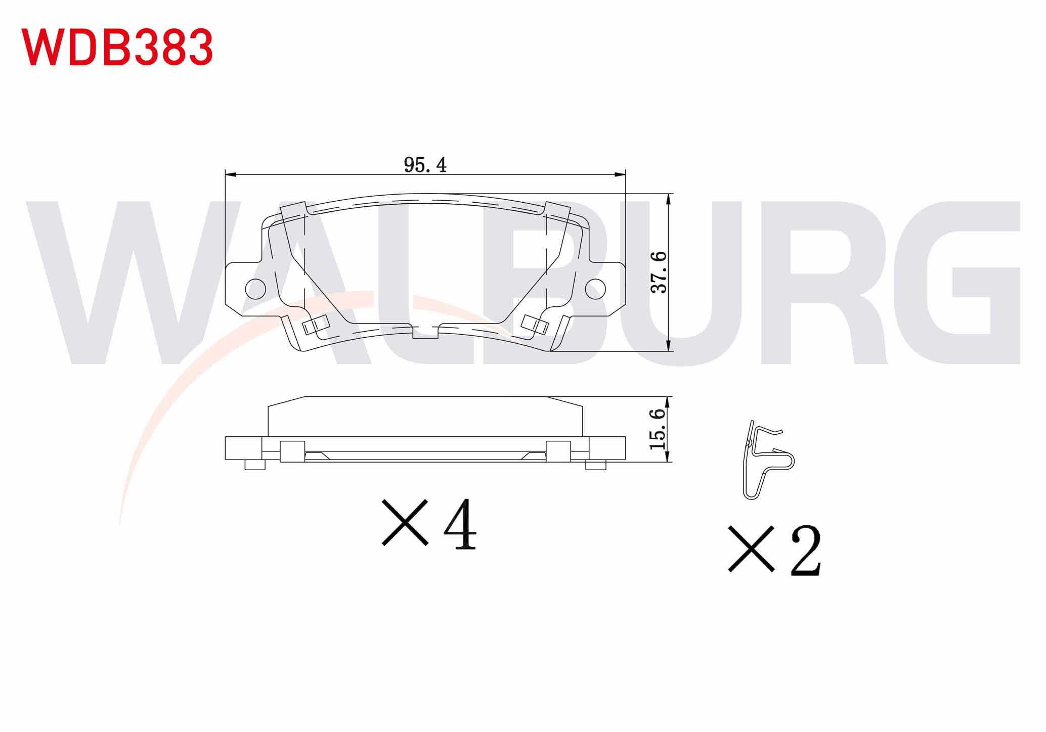 FREN BALATA ARKA IKAZLI TOYOTA COROLLA 1.4 VVT-I 2002-2007/ COROLLA 1.6 VVT-I 2002-2007/ COROLLA 1.4 D-4D 2002-2007/ COROLLA VERSO 1.6 2004-2009/ COROLLA VERSO 2.0 D-4D 2004-2009