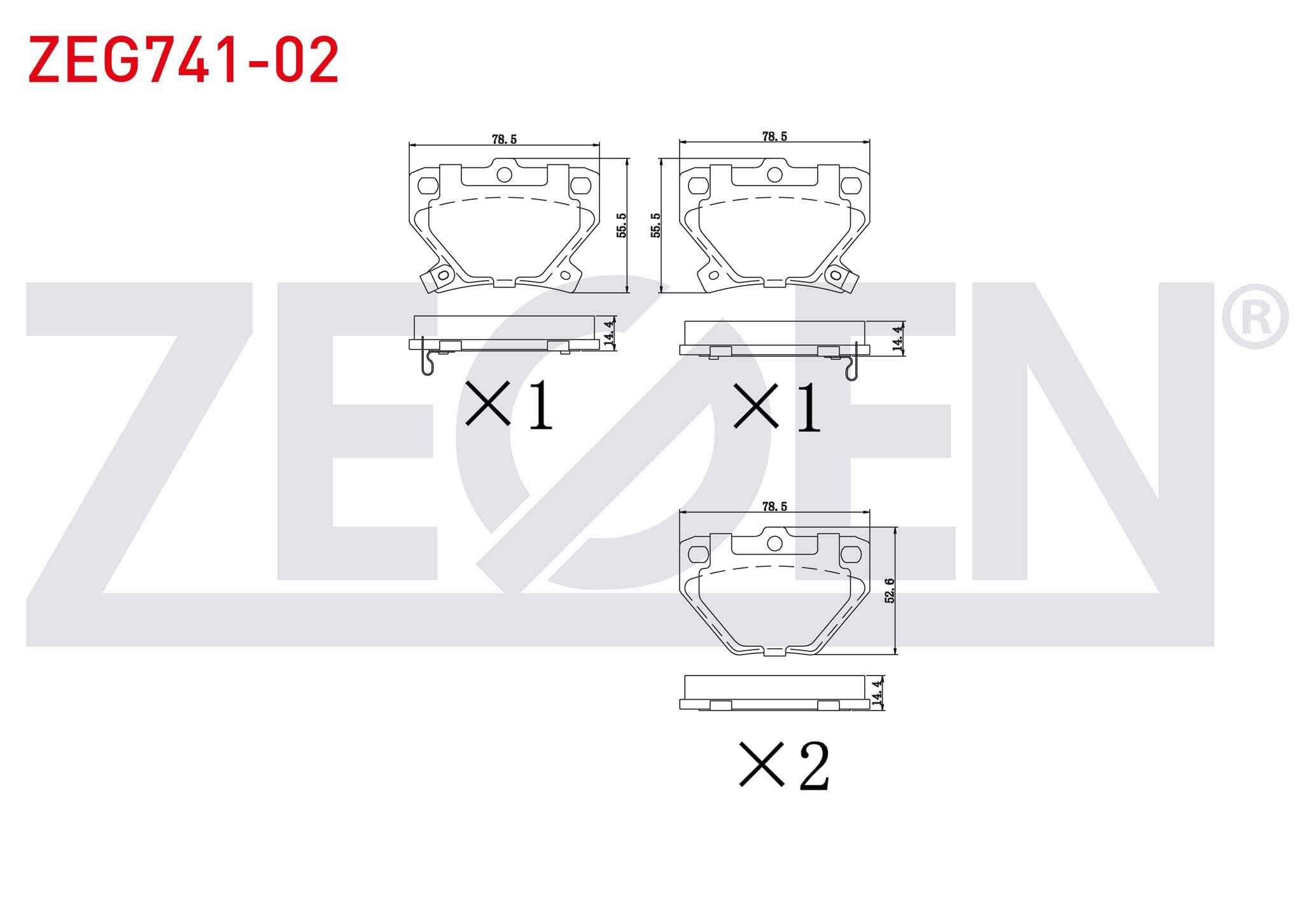 FREN BALATA ARKA IKAZLI TOYOTA YARIS (_CP10) 1.0i 1999-2005 / YARIS (_CP10) 1.3i 1999-2005 / YARIS (_CP10) 1.5 VVT-I 1999-2005 / YARIS (_CP10) 1.4 D-4D 1999-2005