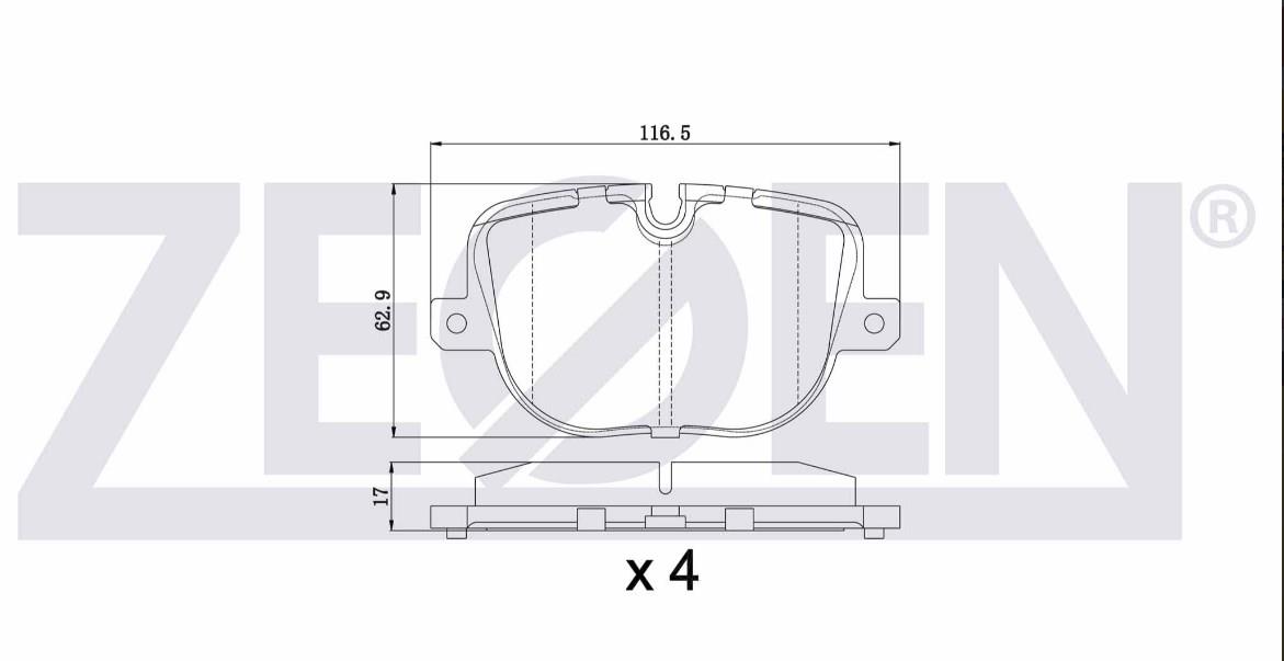 FREN BALATA ARKA LAND ROVER DISCOVERY IV (LA) 3.0 TD 4X4 2010-/ RANGE ROVER IV (LG) 3.0 TD 4X4 2012-/ RANGE ROVER IV (LG) 5.0 V8 4X4 2012- LR015577 LR