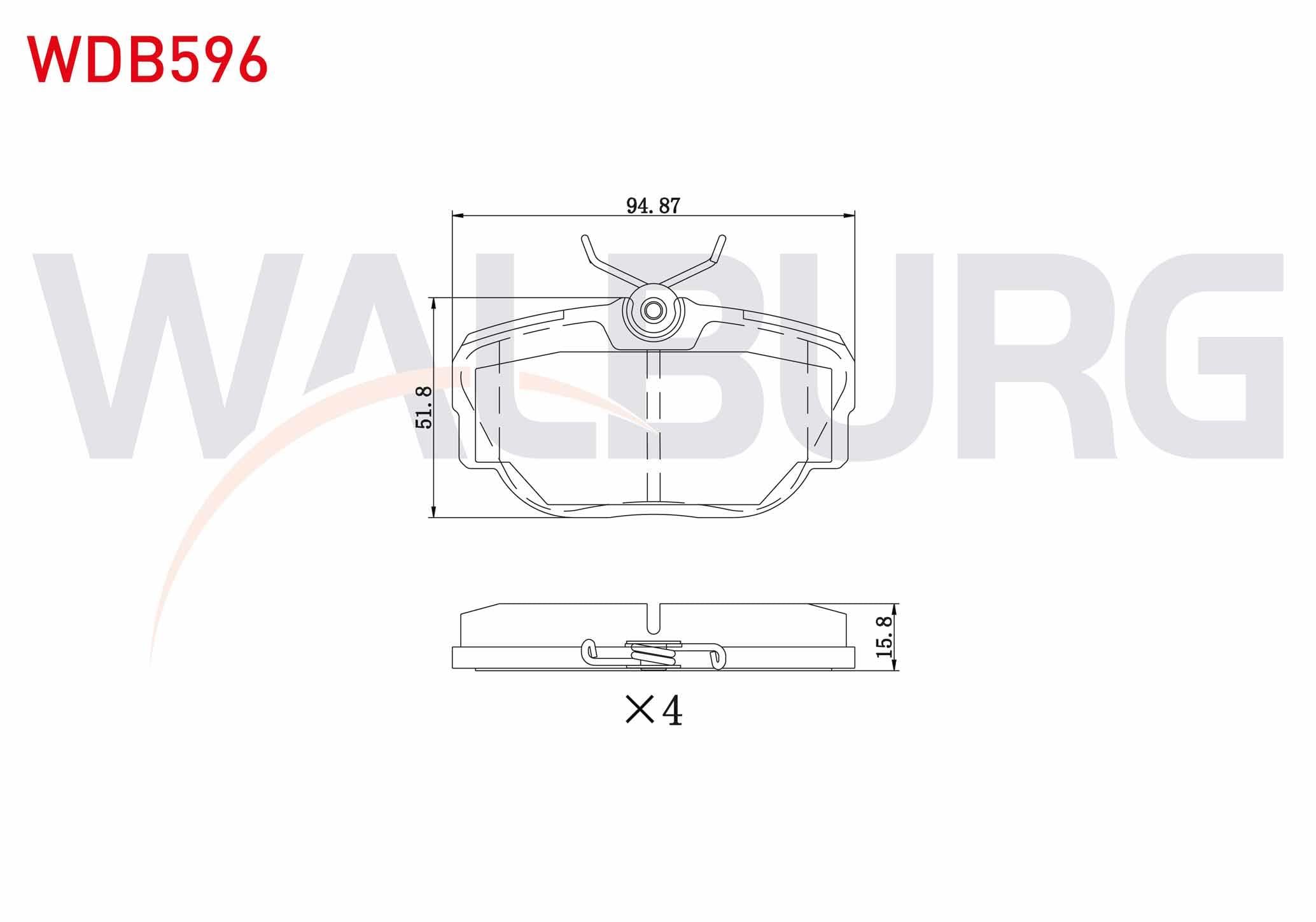 FREN BALATA ARKA LAND ROVER DISCOVERY (LJ,LT) 2.5 TDI 1994-2004 / DISCOVERY (LJ,LT) 4.0 V8 1994-2004