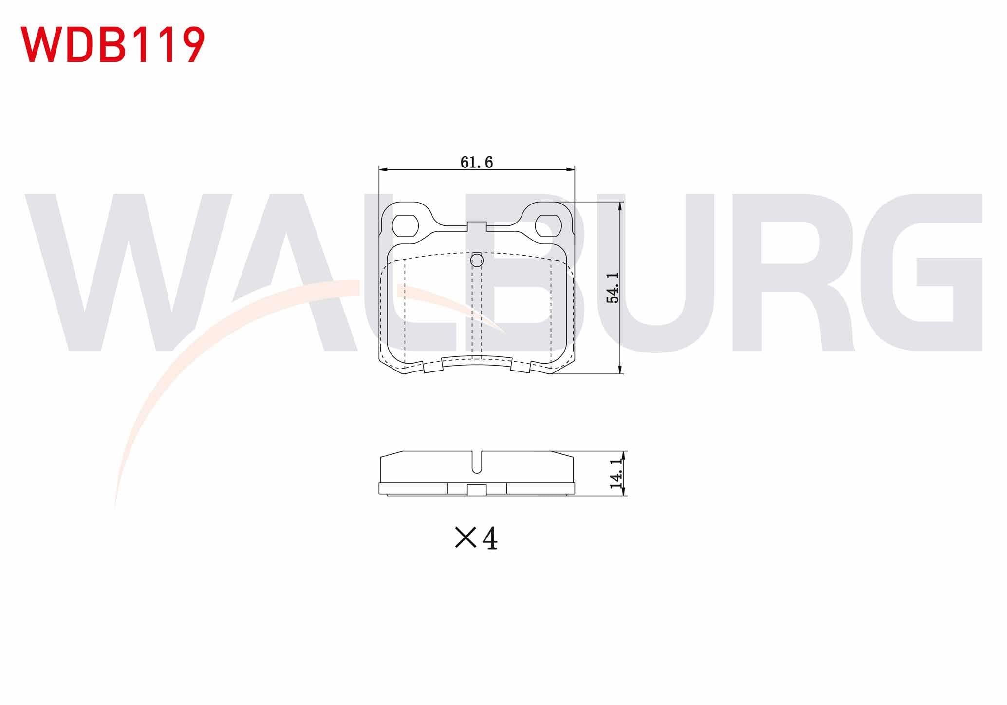 FREN BALATA ARKA MERCEDES 190 (W201) 2.0 1982-1993 / 190 (W201) D 2.5 1982-1993
