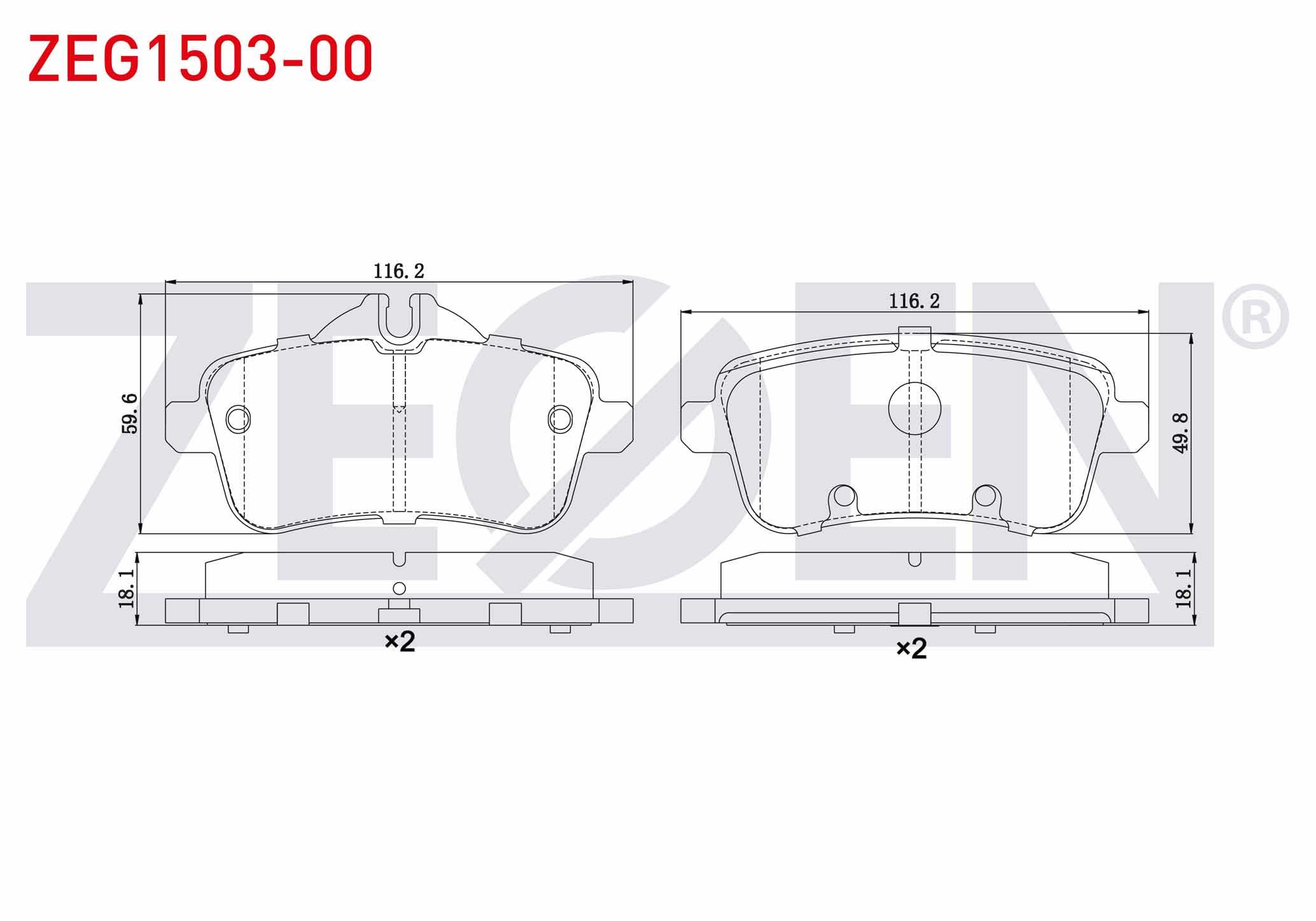 FREN BALATA ARKA MERCEDES M SERISI (W166) ML 250 CDI 2011- / M SERISI (W166) ML 350 2011-