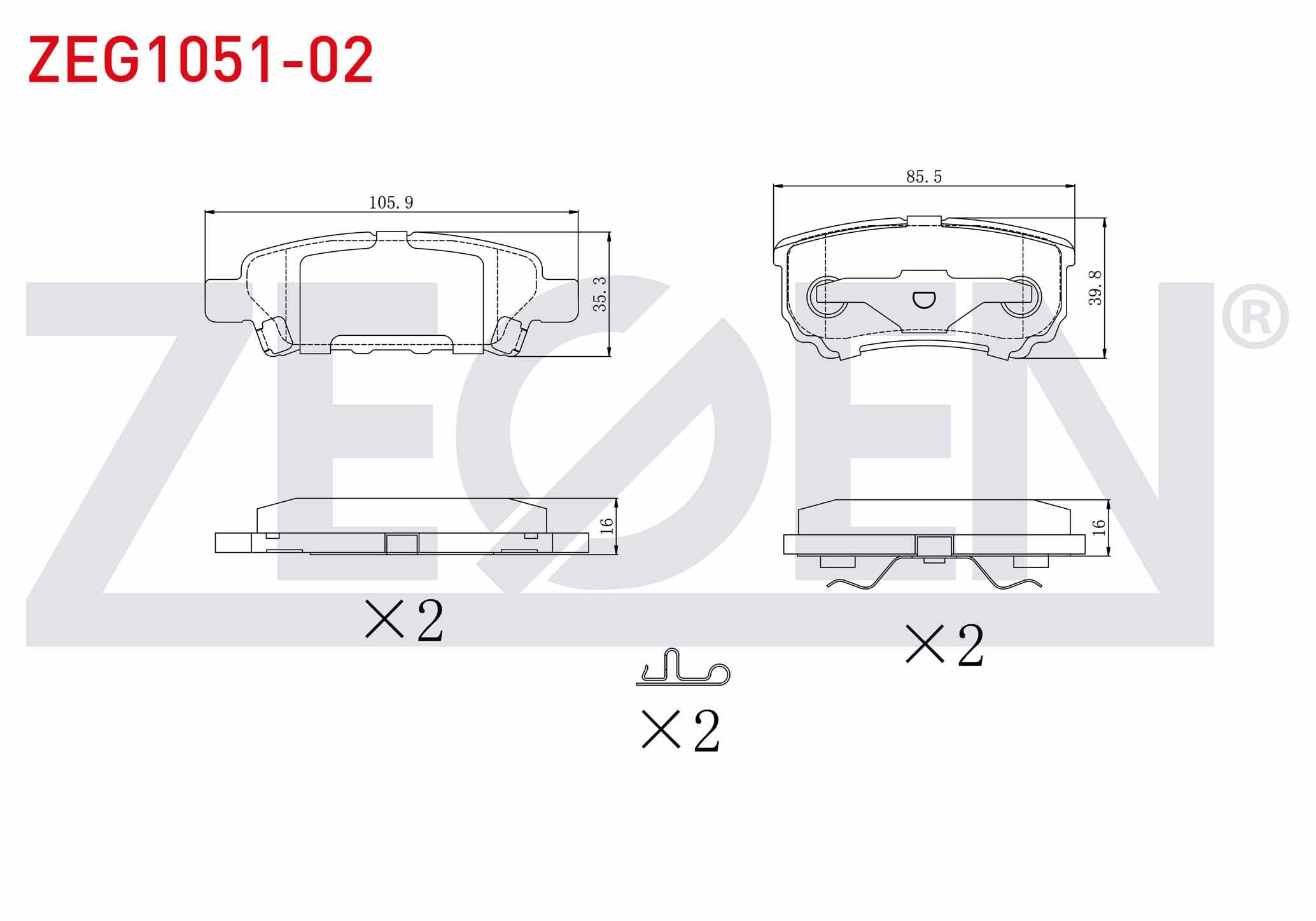 FREN BALATA ARKA MITSUBISHI LANCER VII 1.3 2003-2007/ LANCER 2.0 2007- / OUTLANDER I  2.0 2001-2006/ OUTLANDER II 2.0 DI-D 2006-2012/ JEEP COMPASS 2.0 CRD 2006-/ PEUGEOT 4007 2.2 HDI 2007-