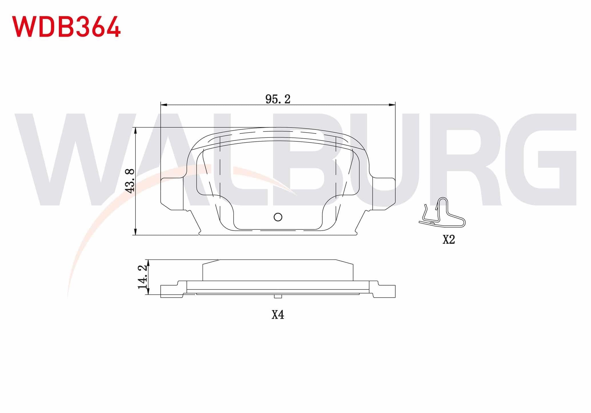 FREN BALATA ARKA OPEL COMBO C 1.3 CDTI 2001-2006 / COMBO C 1.7 CDTI 2001-2006 / COMBO C 1.7 CDTI 2001-2006