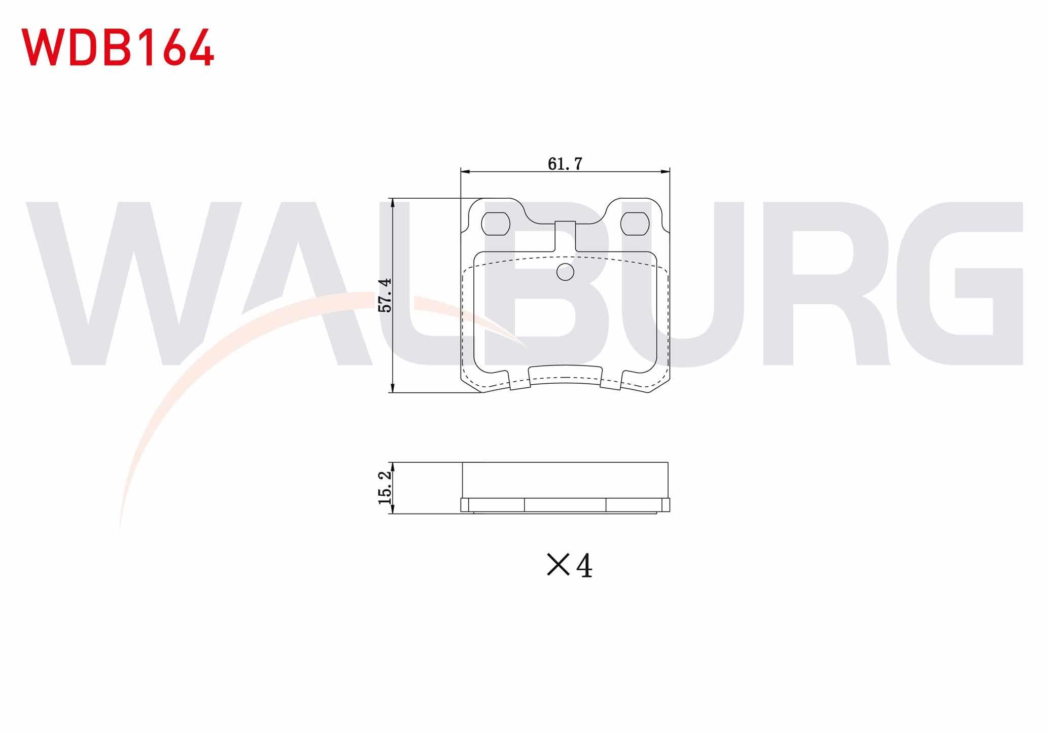 FREN BALATA ARKA OPEL VECTRA A 2.0 T 1988-1995/ VECTRA A 2.0 1988-1995/ ASTRA F 1.8 1991-1998/ ASTRA F 2.0 1991-1998/ ASTRA F CLASSIC 1.6i 1998-2002/ ASTRA F CLASSIC 1.4i 1998-2002