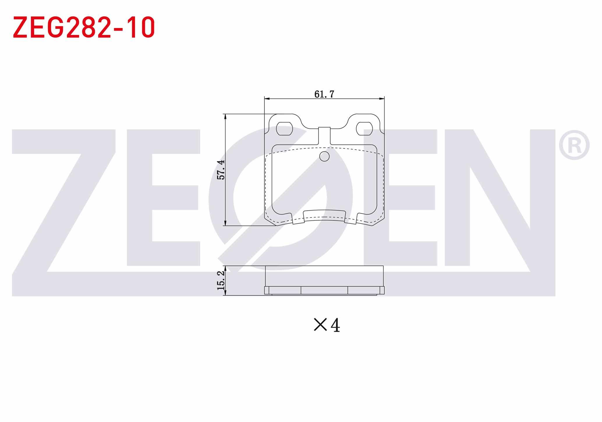 FREN BALATA ARKA OPEL VECTRA A 2.0 T 1988-1995/ VECTRA A 2.0 1988-1995/ ASTRA F 1.8 1991-1998/ ASTRA F 2.0 1991-1998/ ASTRA F CLASSIC 1.6i 1998-2002/ ASTRA F CLASSIC 1.4i 1998-2002