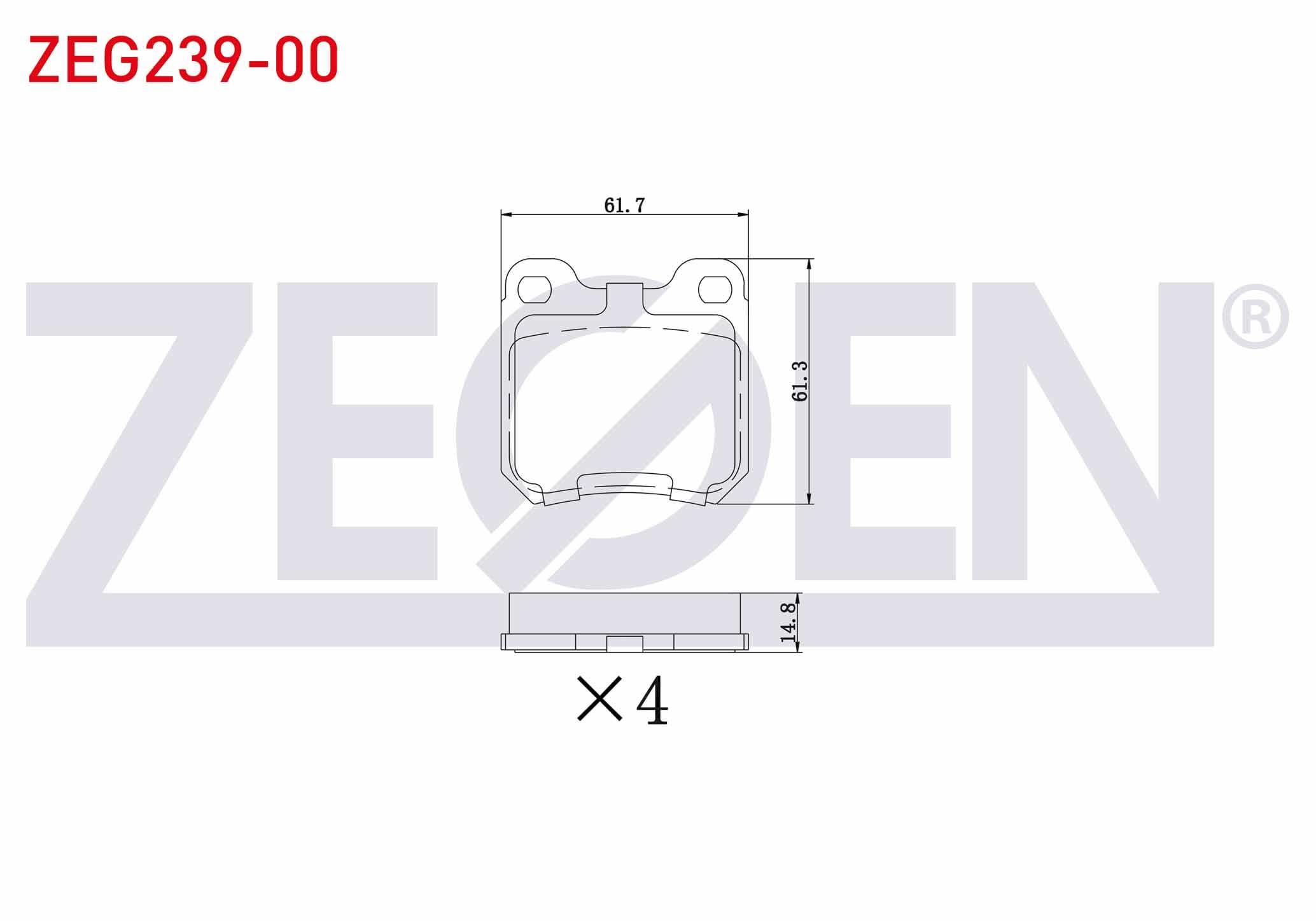 FREN BALATA ARKA OPEL VECTRA B 1.6i 1995-2003/ VECTRA B 2.0i 1995-2003/ VECTRA B 2.0 DTI 1995-2003/ VECTRA B 2.5 V6 1995-2003/ VECTRA B 2.0 DI 1995-2003/ OMEGA A 3.0i 1986-1994