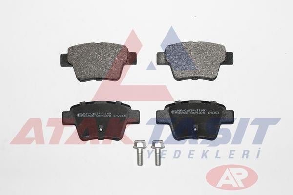 FREN BALATA ARKA PEUGEOT 307 1.6 90 HP 2000-2007 / 307 1.6 HDI 90 HP 2000-2007 / 207 1.4 HDI 2006-2012 / 207 1.6i 16v 2006-2012 / CITROEN C4 1.6 HDI 2004-2009/ C4 1.6 2004-2009