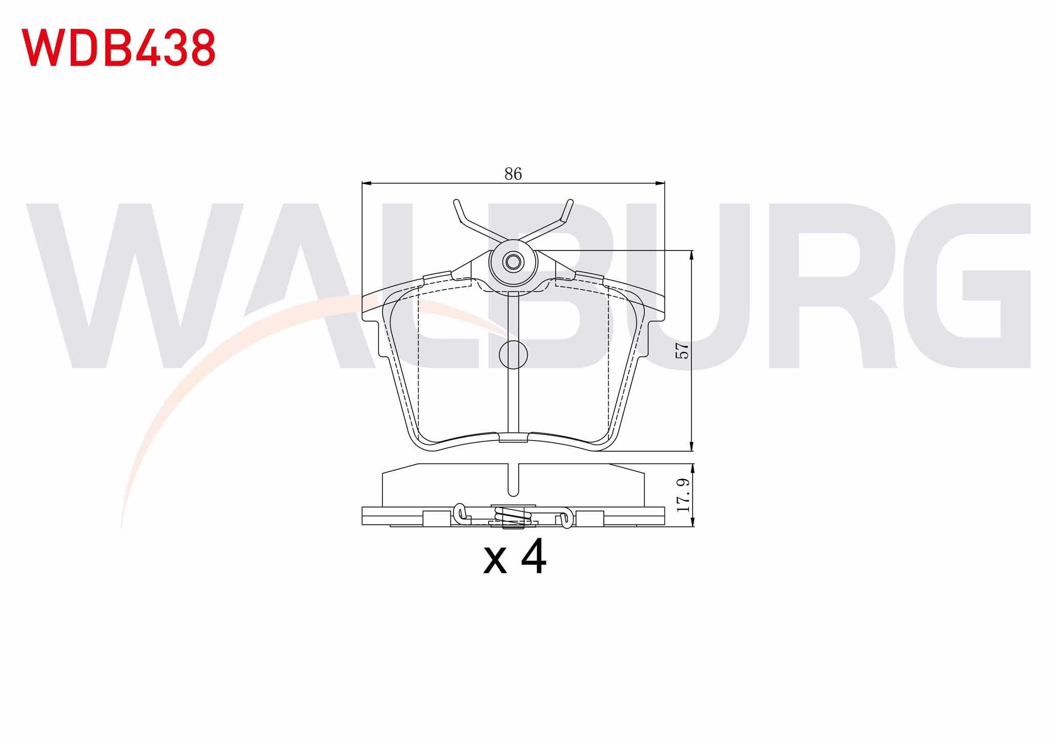 FREN BALATA ARKA PEUGEOT 407 (6D) 1.6 HDI 2004-2011 / PEUGEOT 407 (6D) 1.8i 2004-2011 / PEUGEOT 407 (6D) 2.0i 2004-2011 / PEUGEOT 407 (6D) 2.0 HDI 2004-2011