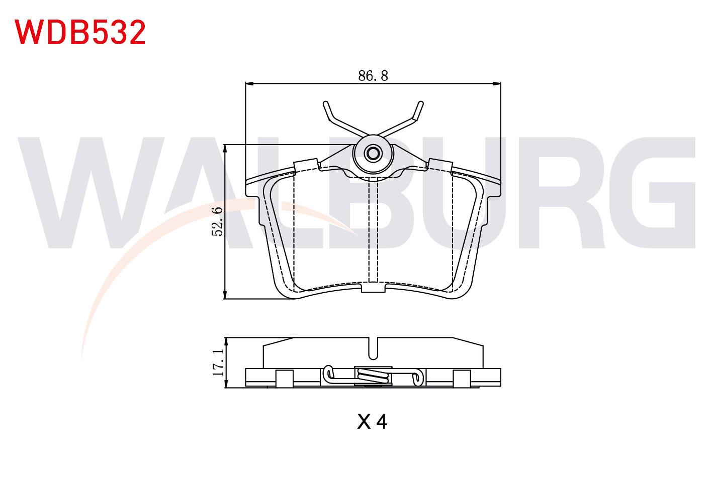 FREN BALATA ARKA PEUGEOT PARTNER 1.6 HDI 2008-/ 308 (4A,4C) 1.4 HDI 2007-2013/ 1.6 HDI 2007-2013/ 1.6 VTI 2007-2013 / CITROEN BERLINGO 1.6 HDI 2008-