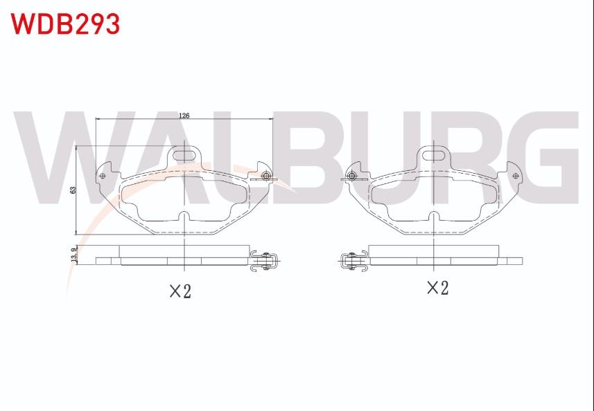 FREN BALATA ARKA RENAULT LAGUNA I (B56,556) 1.9 DCI 1993-2001 / LAGUNA I (B56,556) 2.2 DT 1993-2001