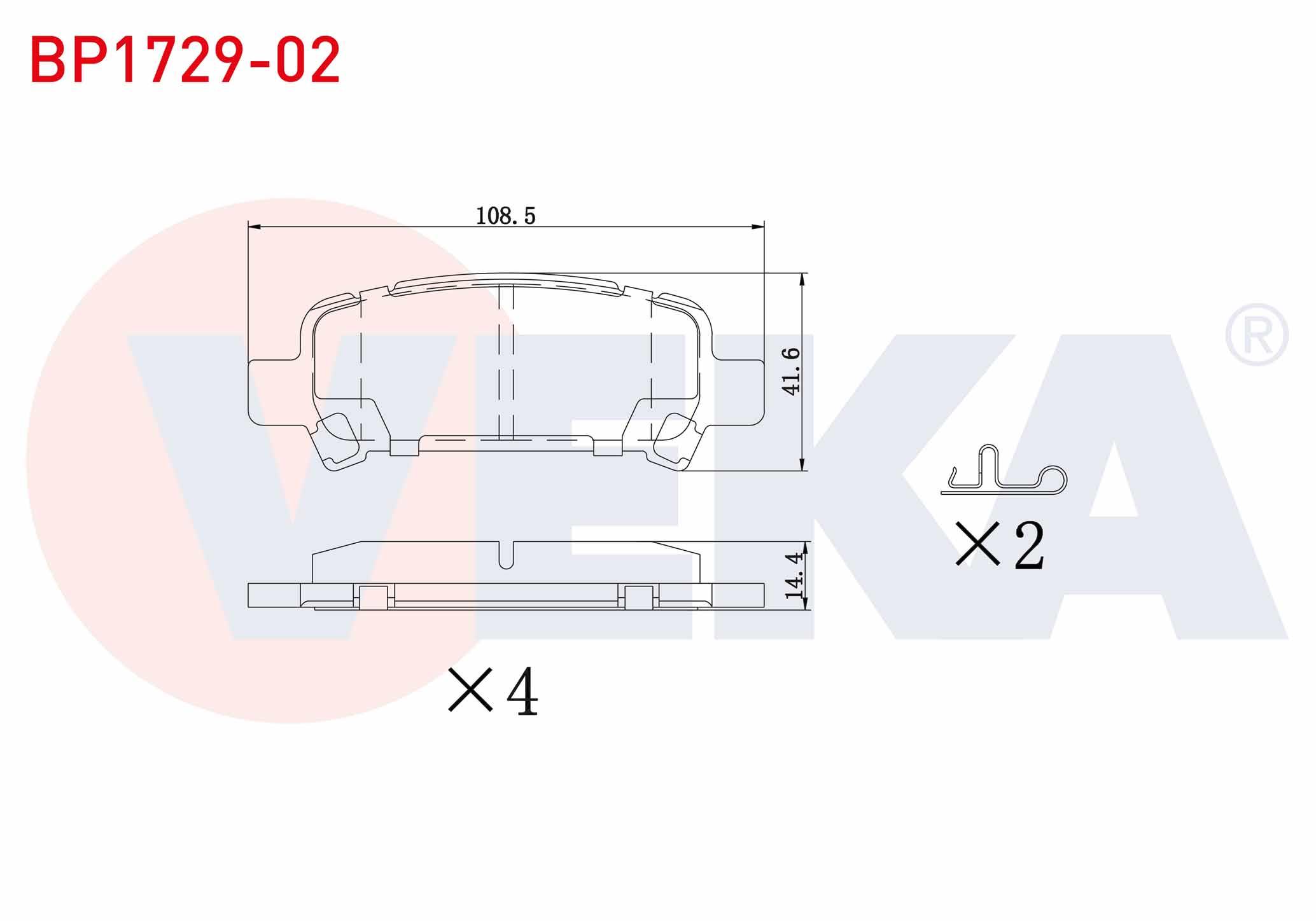 FREN BALATA ARKA SUBARU FORESTER (SG) 2.0i 14.50mm 2002-2007
