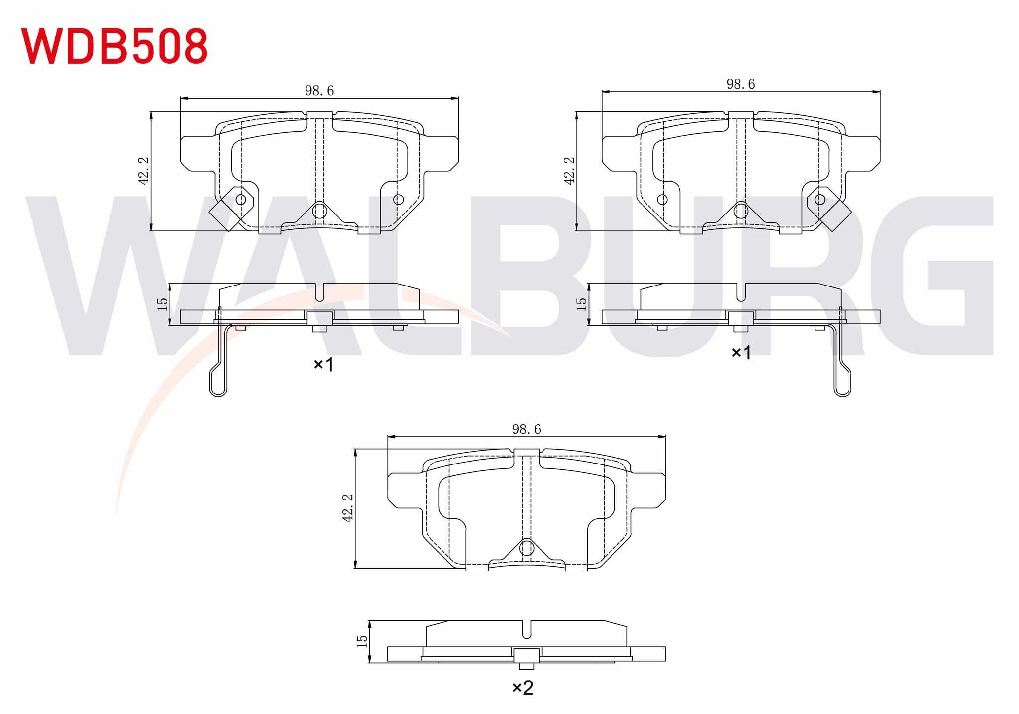 FREN BALATA ARKA TOYOTA COROLLA (E15_) 1.6 VVT-I 2007-2012 / AURIS (ZRE15) 1.6 VVT-I 2007-2012 / YARIS (P9) 1.0 VVT-I 2006-2010