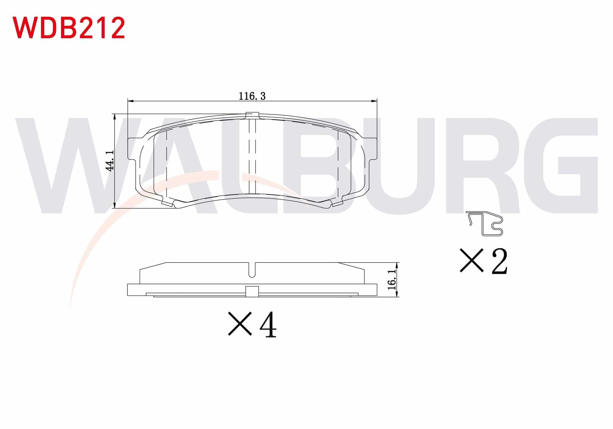 FREN BALATA ARKA TOYOTA LAND CRUISER 90 (_J9_) 3.0 D 1996-2002/ 3.0 D-4D 1996-2002 / 3.0 TD 1996-2002 / MITSUBISHI PAJERO IV (V8W,V9W) 3.2 TD 2007-/ 3.2 DI-D 2007- / 3.8 V6 2007-