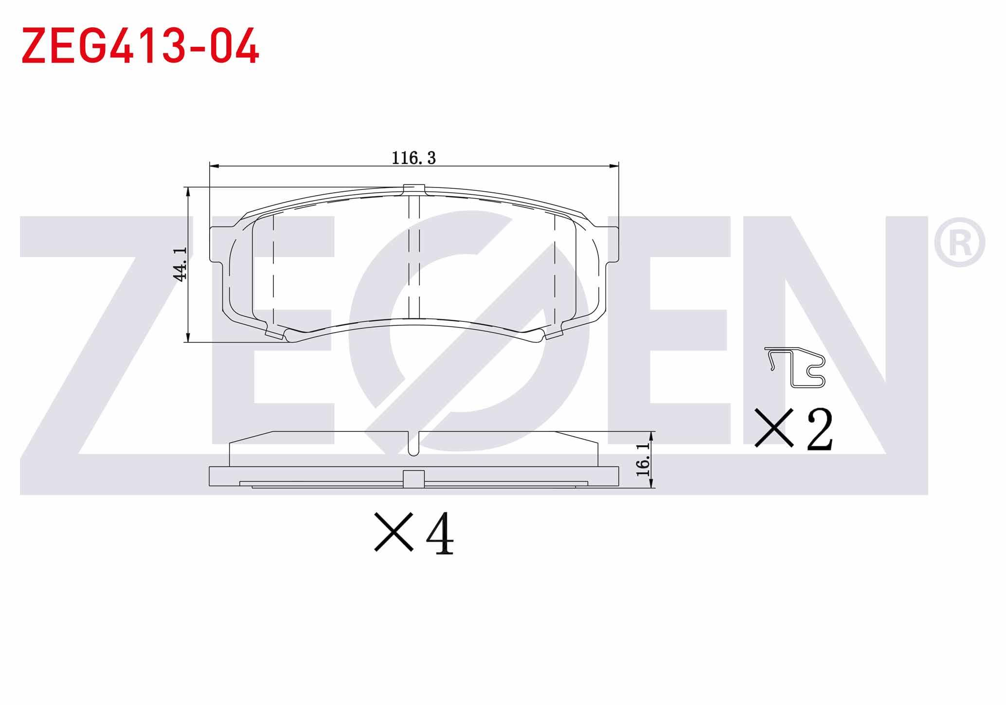 FREN BALATA ARKA TOYOTA LAND CRUISER 90 (_J9_) 3.0 D 1996-2002/ 3.0 D-4D 1996-2002 / 3.0 TD 1996-2002 / MITSUBISHI PAJERO IV (V8W,V9W) 3.2 TD 2007-/ 3.2 DI-D 2007- / 3.8 V6 2007-