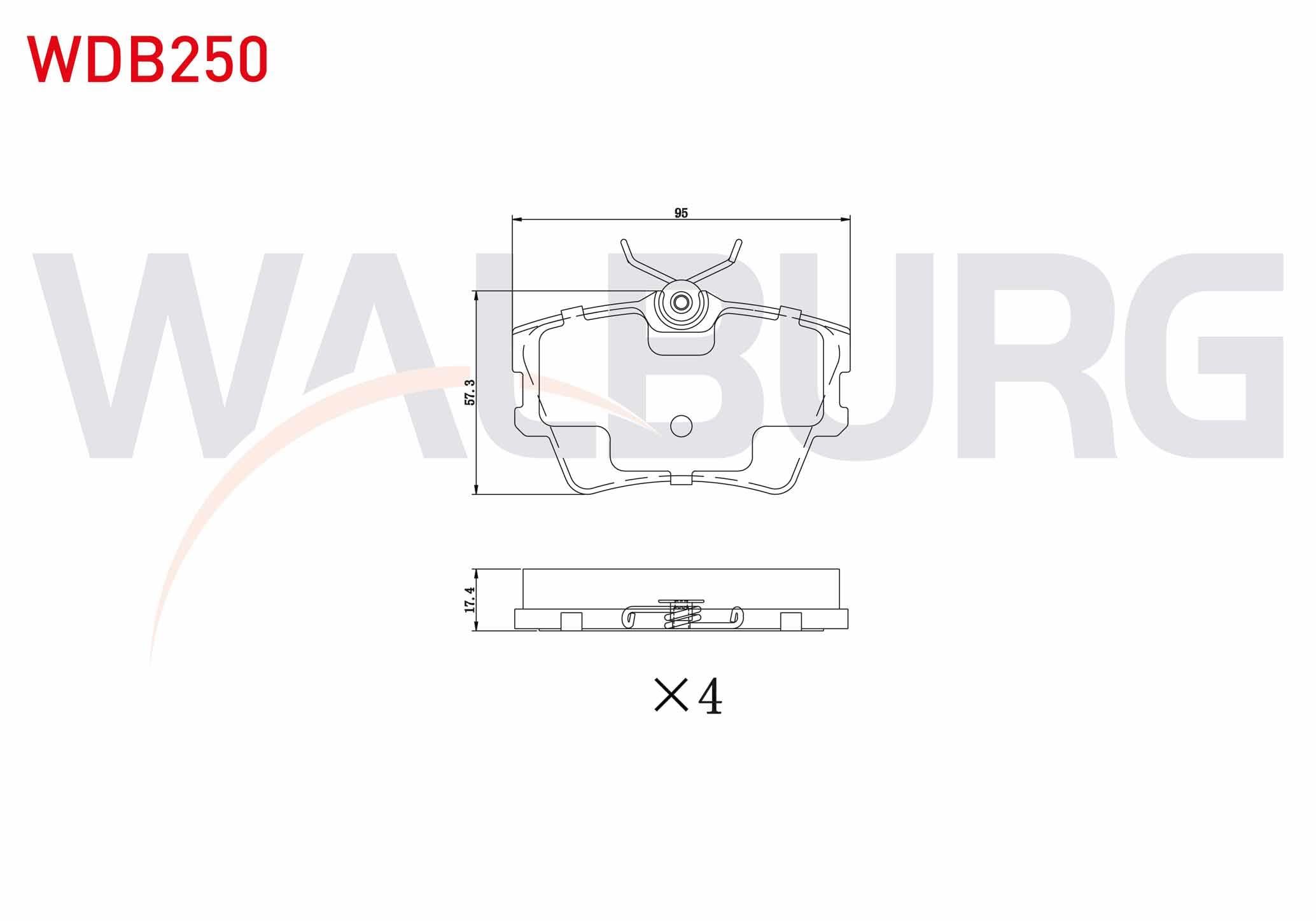 FREN BALATA ARKA VOLKSWAGEN TRANSPORTER IV (70XB,70XC,7DB,7DW) 1.9 D 1990-2003 / TRANSPORTER IV (70XB,70XC,7DB,7DW) 2.5 D 1990-2003