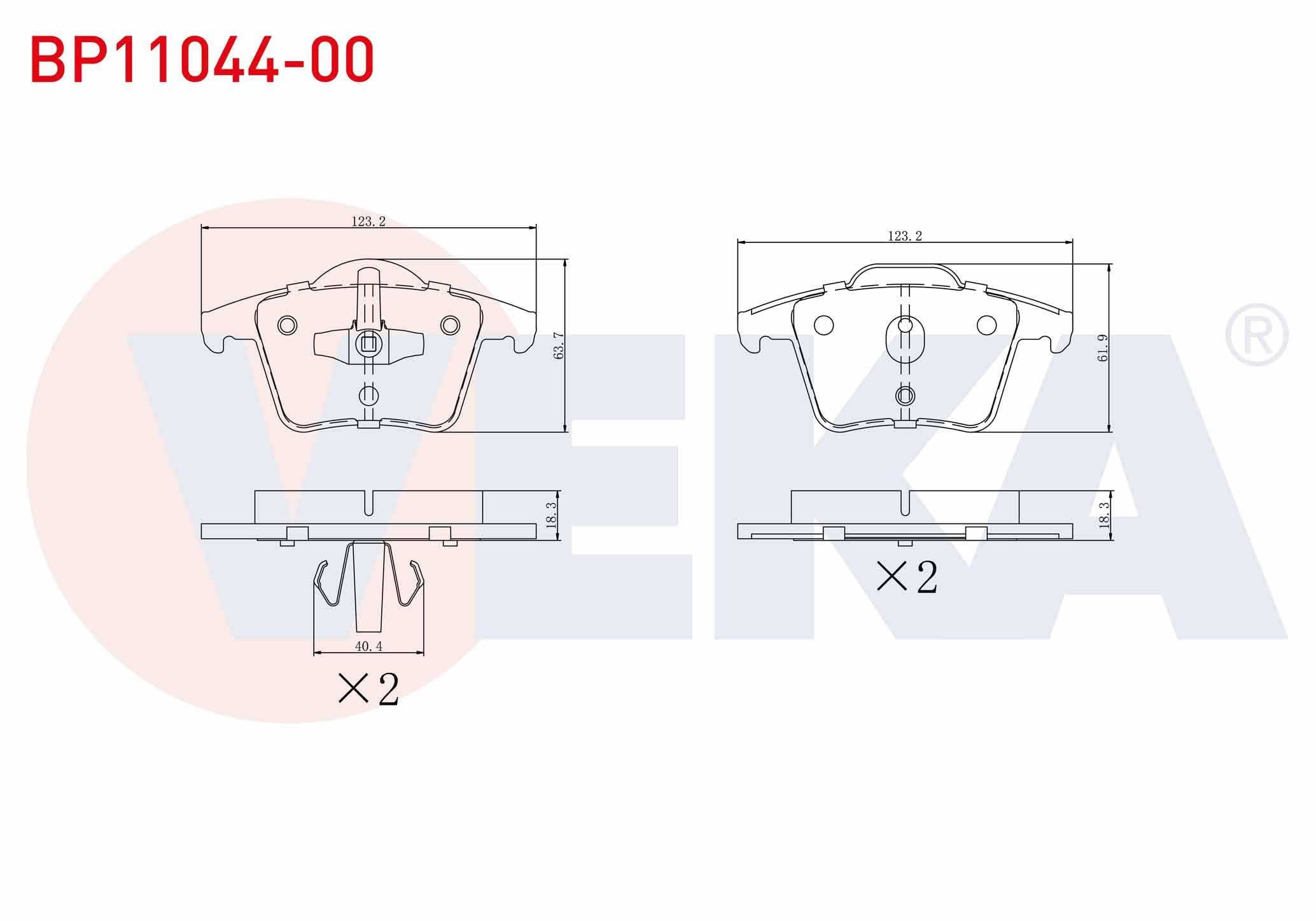 FREN BALATA ARKA VOLVO XC90 I 2.5 T 2002-2014