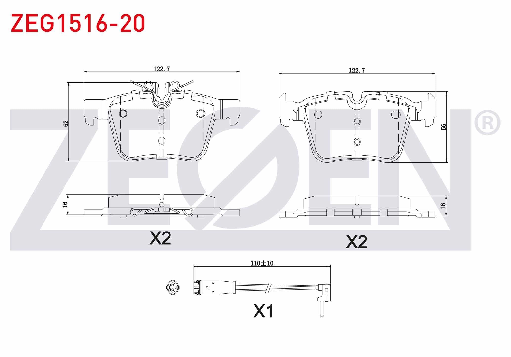 FREN BALATA FISLI ARKA MERCEDES C SERISI (W205) C 200 BlueTEC 2014-/ C 220 BlueTEC 2014-/ C 250 BlueTEC 2014-