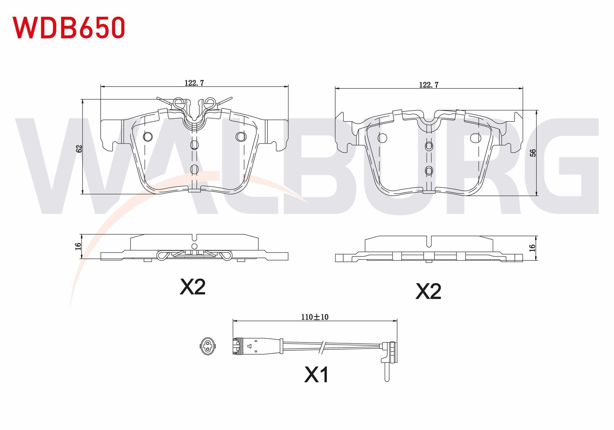 FREN BALATA FISLI ARKA MERCEDES C SERISI (W205) C 200 BlueTEC 2014-/ C 220 BlueTEC 2014-/ C 250 BlueTEC 2014-