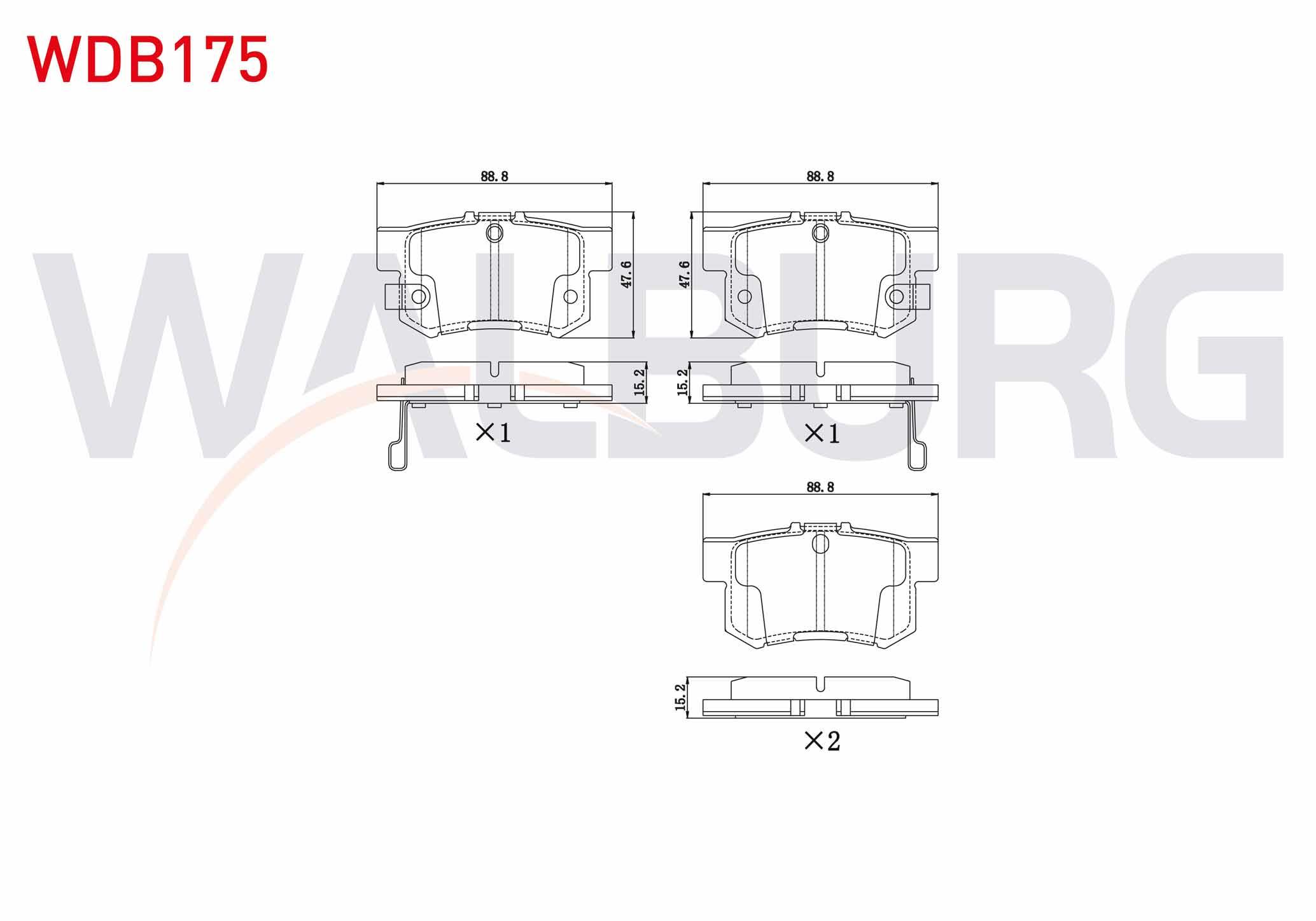 FREN BALATA IKAZLI ARKA CIVIC VIII 1.6 VTEC 2005-2012/ACCORD V 2.2i ES 1993-1997/1.6i 16v 1993-1997/ACCORD VI 1.6i 1997-2003/2.0i LS 1997-2003/S2000 2.0 V-TEC 1999-/ INTEGRA 1.8 TYPER 1993-2001