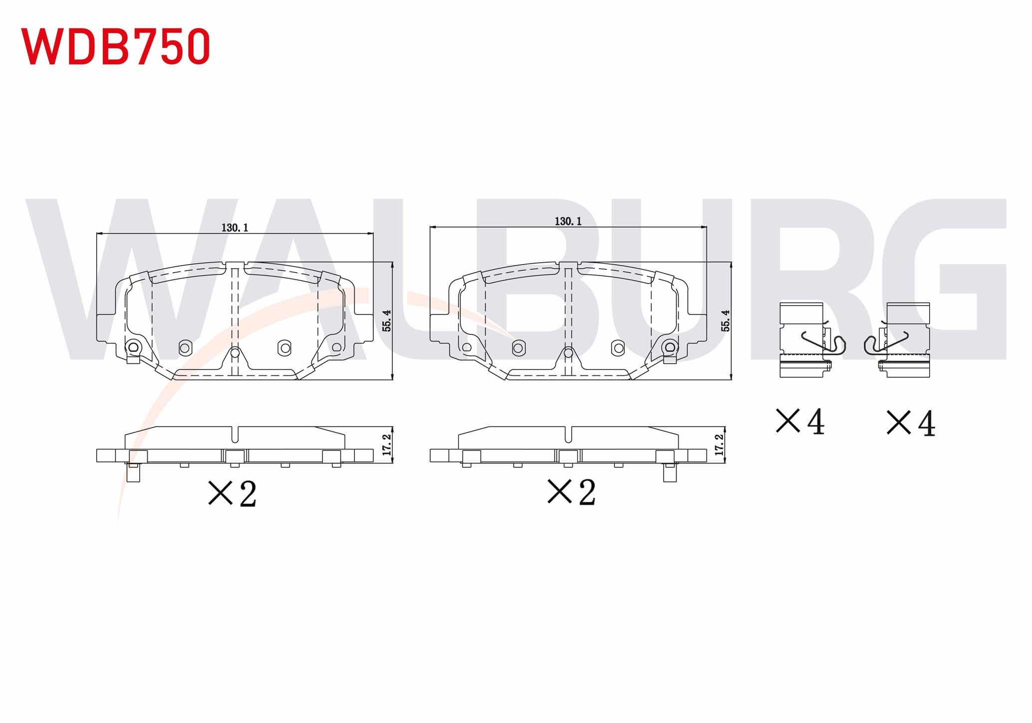 FREN BALATA IKAZLI ARKA FIAT FREEMONT (JF) 2.0 MJT 2011-
