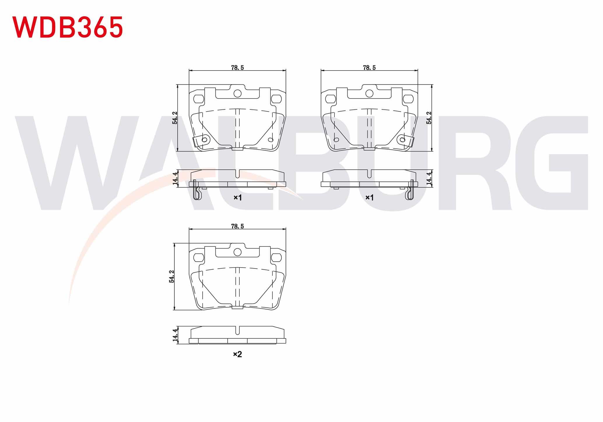 FREN BALATA IKAZLI ARKA TOYOTA RAV4 II 1.8 VVT-I 2000-2006/ RAV4 II 2.0 D-4D 2000-2006/ CHERY TIGGO 1.6 2010-