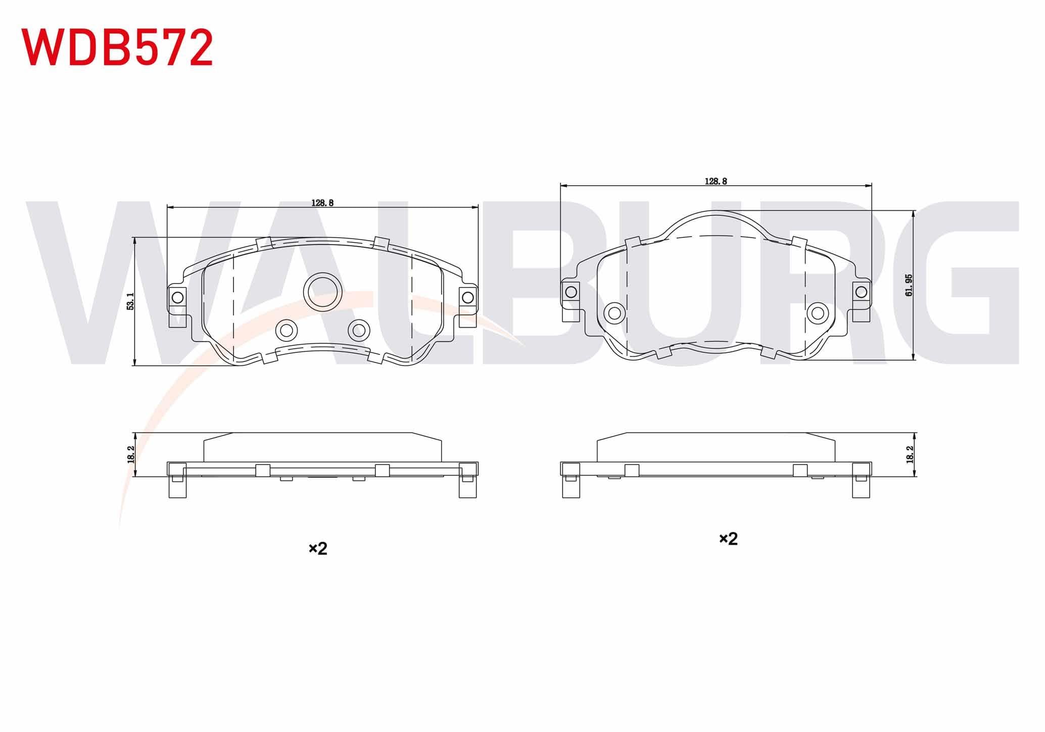 FREN BALATA IKAZLI ON CITROEN C4 (B7) 1.4 18.50mm 2009-