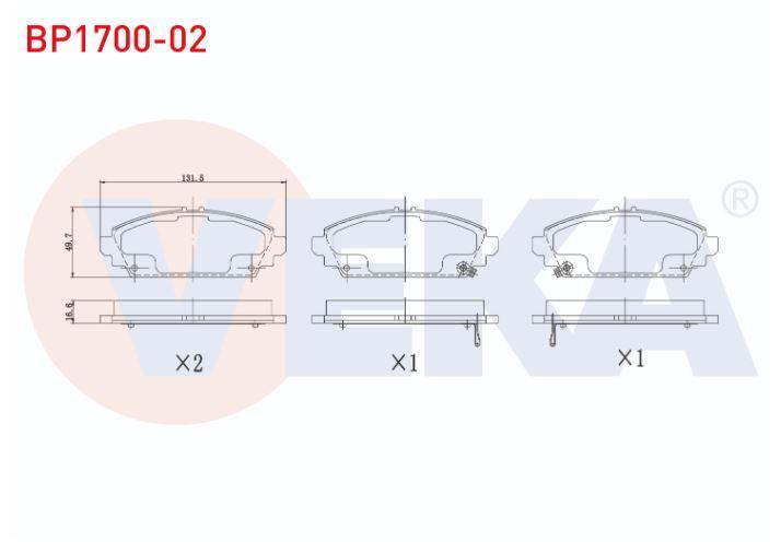 FREN BALATA IKAZLI ON HONDA ACCORD VII (CL) 1.6i 16v 17.20mm 2003-2008