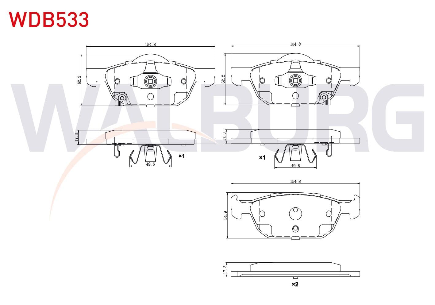 FREN BALATA IKAZLI ON HONDA ACCORD VIII (CU) 2.0 I-VTEC 17.80mm 2008-
