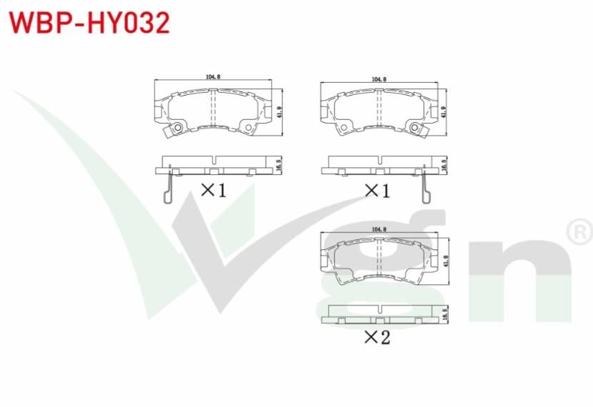 FREN BALATA IKAZLI ON HYUNDAI ATOS (MX) 1.0i 12v 16.00mm 1998-2005