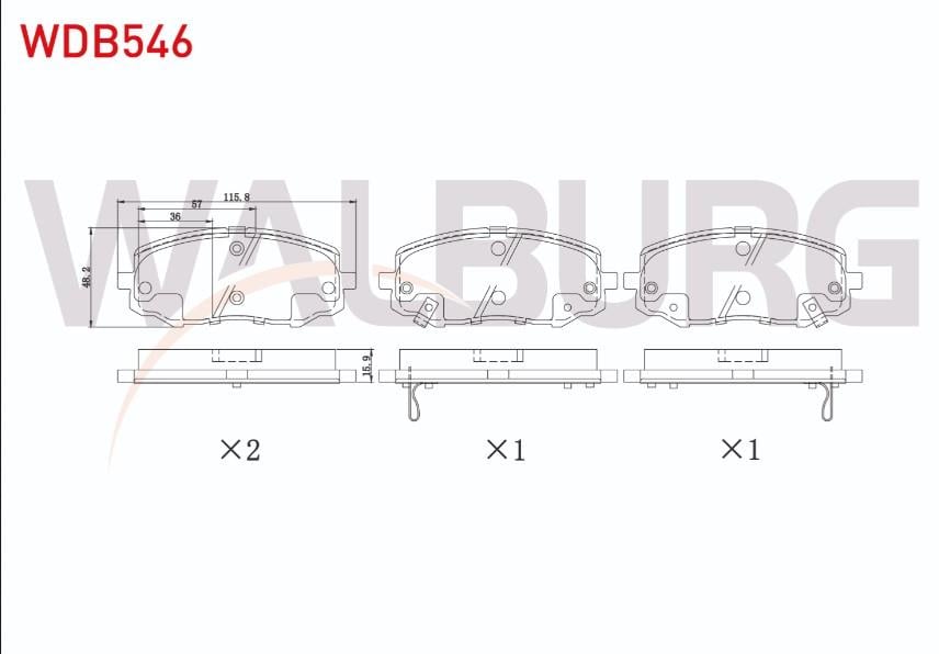 FREN BALATA IKAZLI ON HYUNDAI I20 (PB,PBT) 1.2 D-CVVT 2008-2015 /  I20 (PB,PBT) 1.4 CRDI 2008-2015 / I20 (PB,PBT) 1.4 CVVT 2008-2015