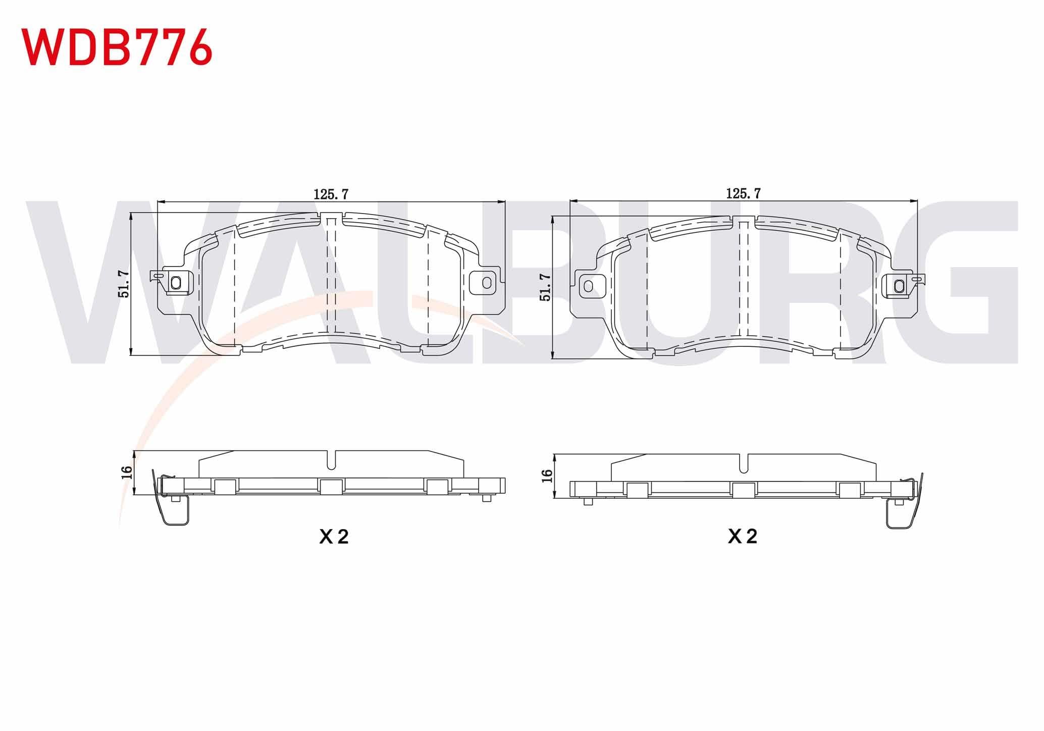 FREN BALATA IKAZLI ON MAZDA 2 (DL, DJ) 1.5i 2015-