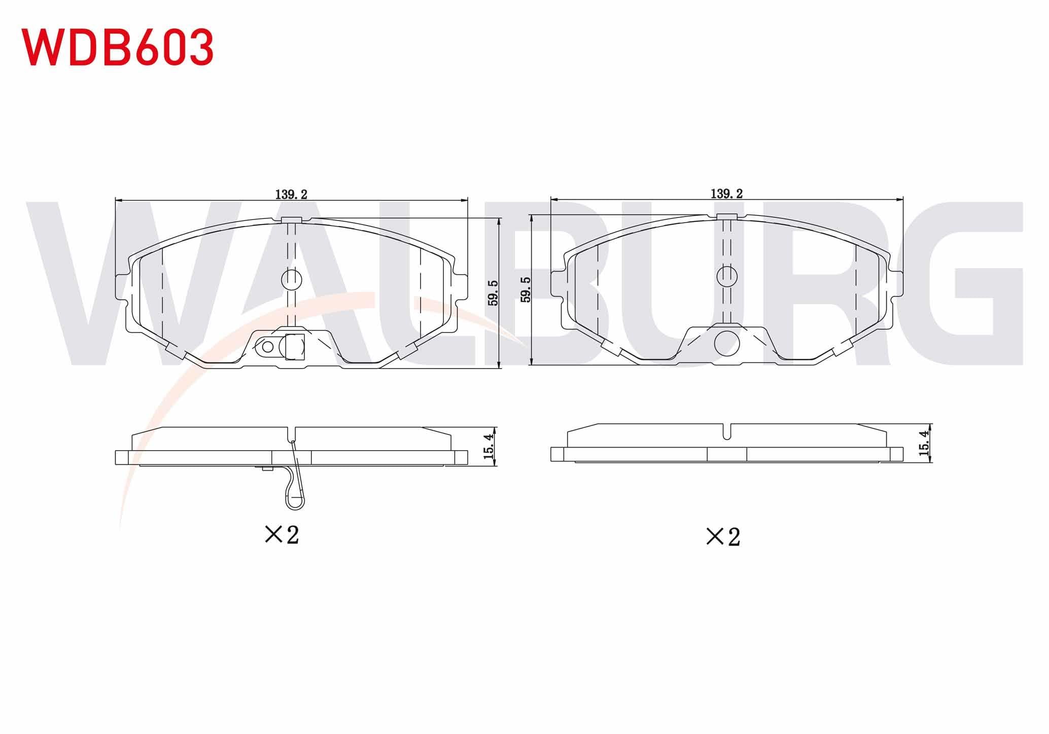 FREN BALATA IKAZLI ON NISSAN MAXIMA QX (A33) 2.0i V6 24v 1999-2003/ MAXIMA QX (A33) 3.0i V6 24v 1999-2003/ MAXIMA QX 2.0 1994-2000/ MAXIMA QX (A32) 3.0 1994-2000