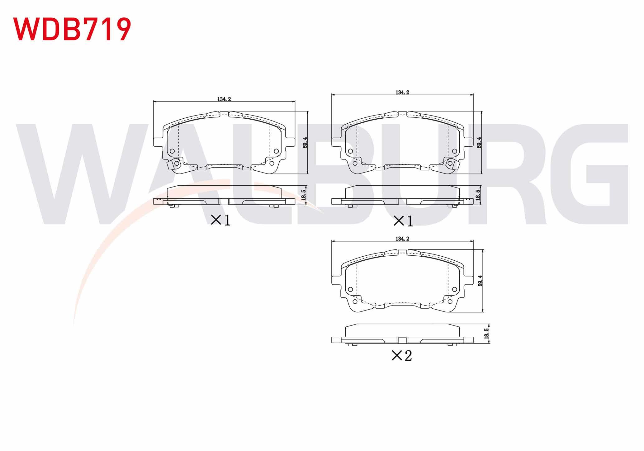 FREN BALATA IKAZLI ON TOYOTA COROLLA (_E21_) 1.8 Hybrid 2019- / COROLLA (_E21_) 1.6 VVT-I 2019-