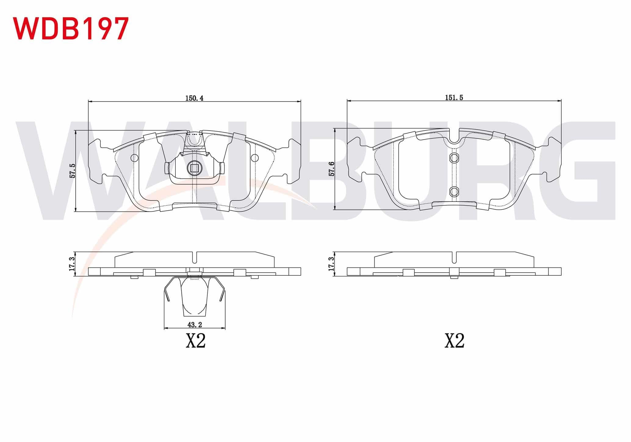 FREN BALATA ON BMW 3 SERISI (E36) 318 i 1990-1998/ (E36) 320 i 1990-1998/ 3 SERISI (E46) 316 i 1998-2005/ (E46) 318 i 1998-2005/ (E46) 320 D 1998-2005/ (E46) 325 i 1998-2005/ (E46) 330 CD 1998-2005