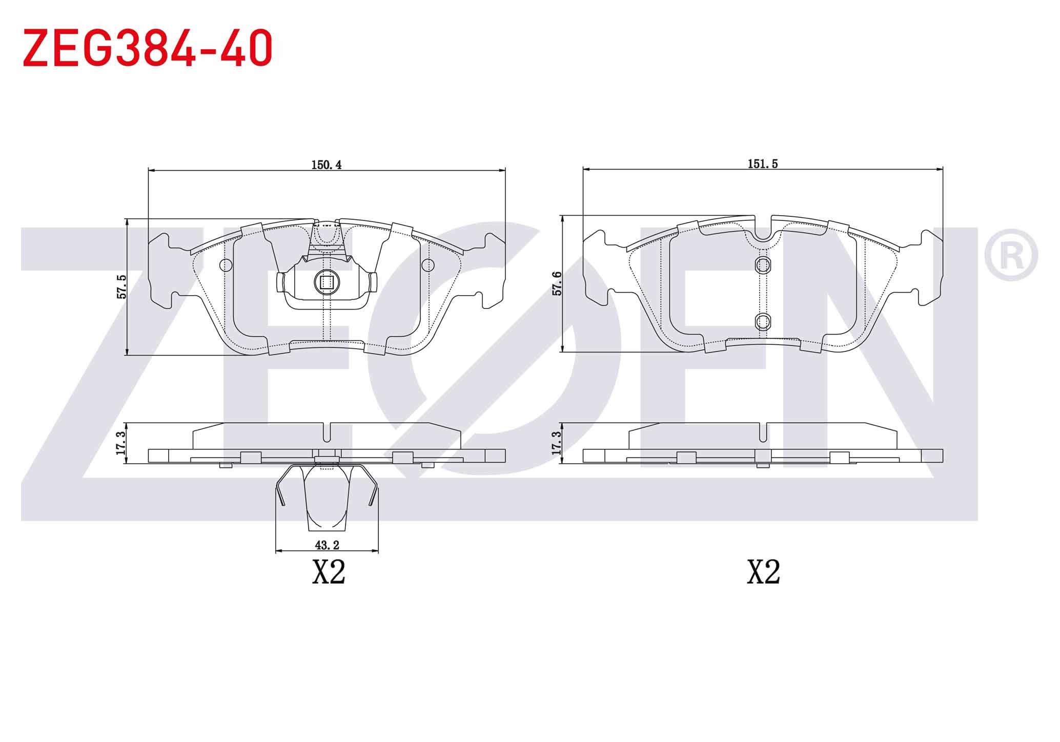 FREN BALATA ON BMW 3 SERISI (E36) 318 i 1990-1998/ (E36) 320 i 1990-1998/ 3 SERISI (E46) 316 i 1998-2005/ (E46) 318 i 1998-2005/ (E46) 320 D 1998-2005/ (E46) 325 i 1998-2005/ (E46) 330 CD 1998-2005