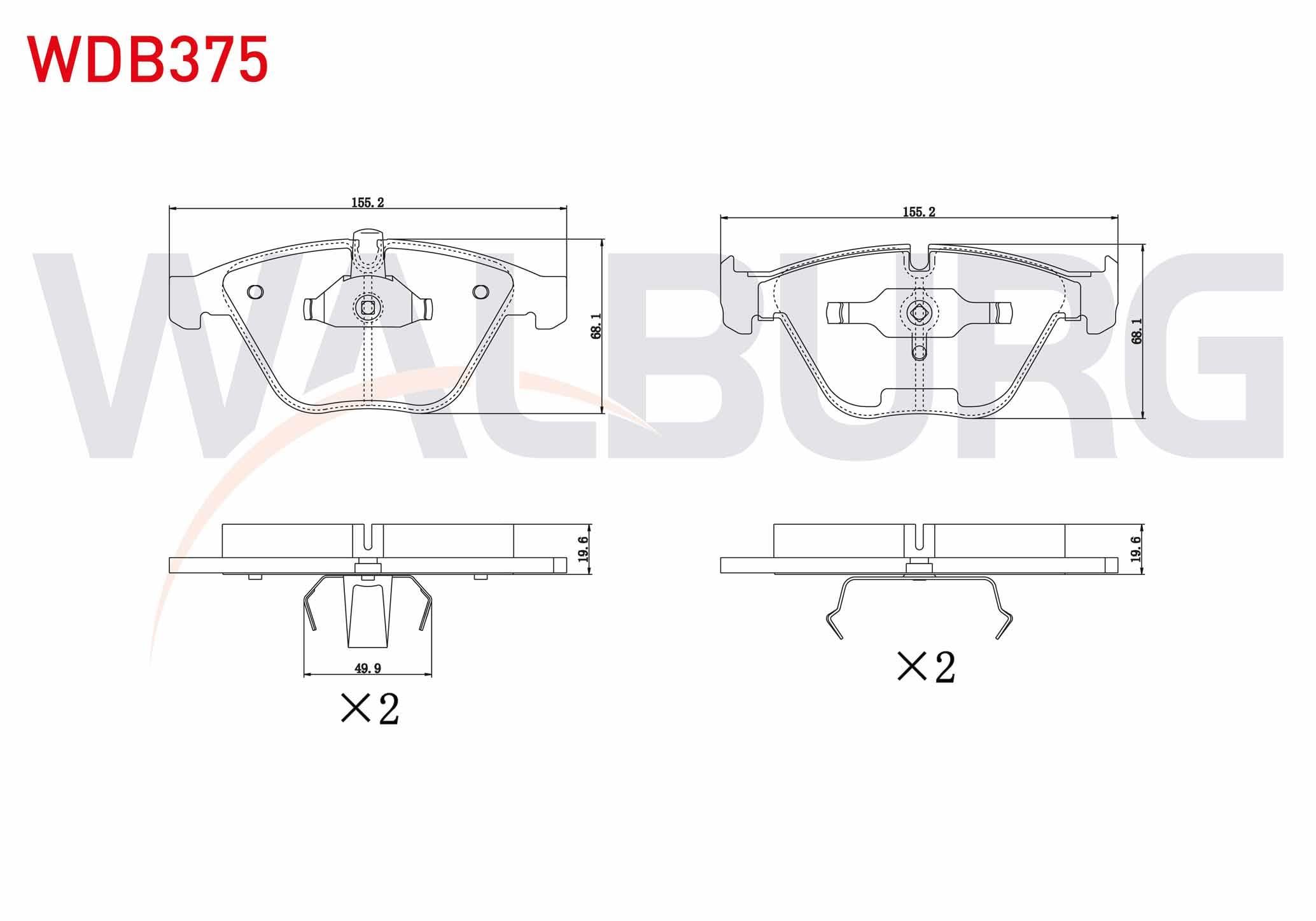 FREN BALATA ON BMW 3 SERISI (E90) 330 Xi 2005-2011/(E92) COUPE 330 D 2005-2011/5 SERISI (E60) 530 D 2003-2010/X1 (E84) 2.0 D 2011-/X1 (E84) 1.6i 2011-/7 SERISI (E65) 730 Li 2001-2009