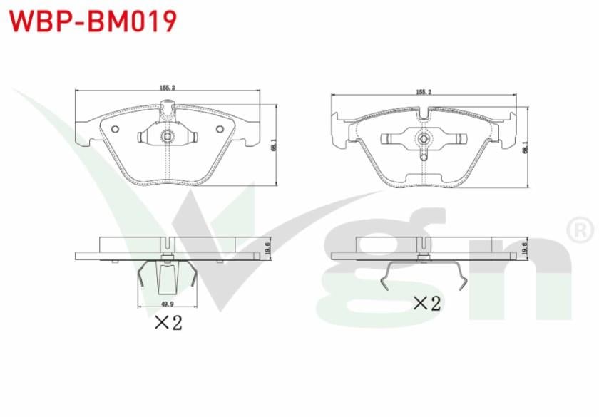 FREN BALATA ON BMW 3 SERISI (E90) 330 Xi 2005-2011/(E92) COUPE 330 D 2005-2011/5 SERISI (E60) 530 D 2003-2010/X1 (E84) 2.0 D 2011-/X1 (E84) 1.6i 2011-/7 SERISI (E65) 730 Li 2001-2009