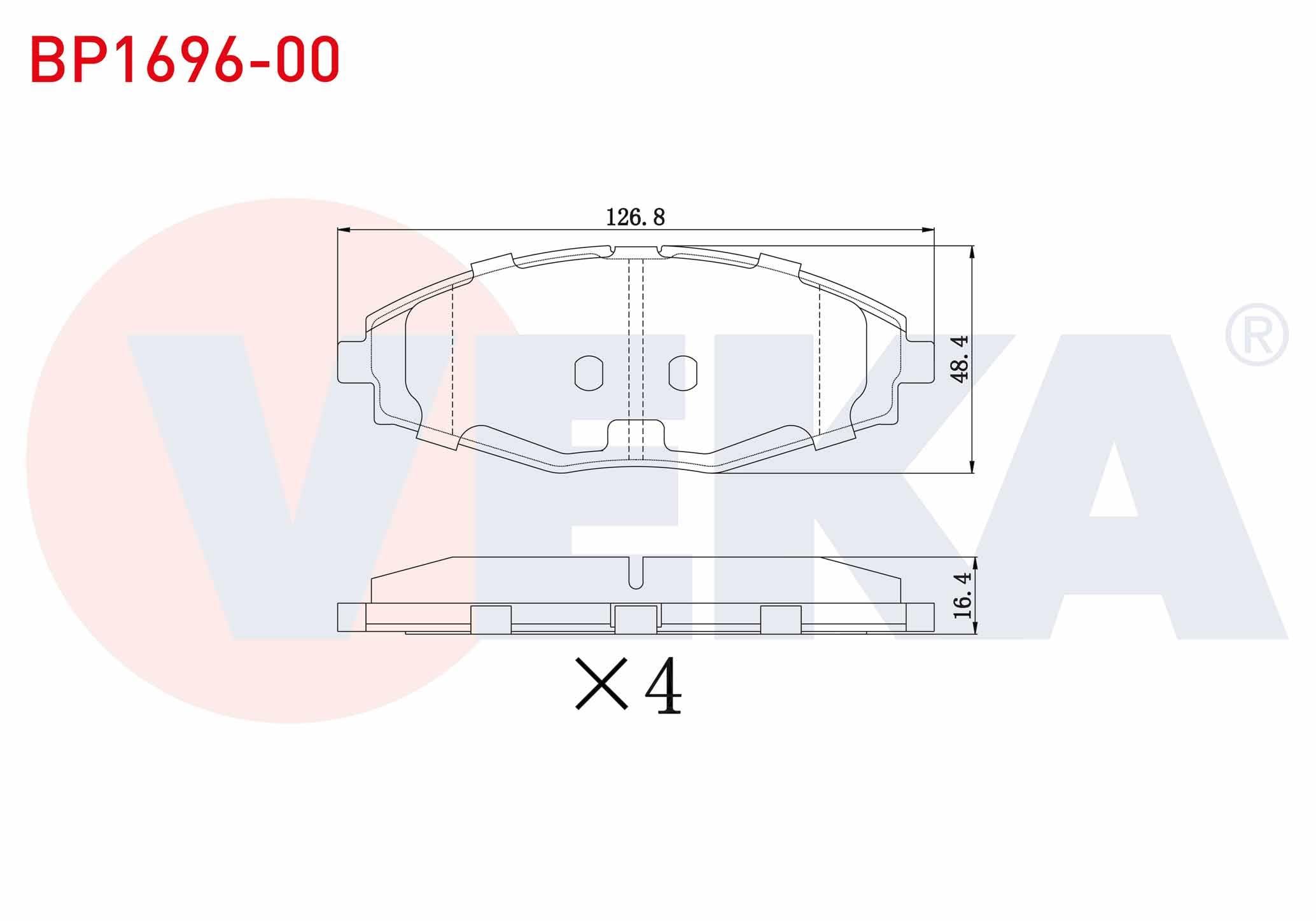 FREN BALATA ON CHEVROLET SPARK 1.0i 2005-2010/ SPARK 0.8i 2005-2010 / DAEWOO MATIZ 0.8i 1998-2005/ LANOS 1.4i 1997-2005/ LANOS 1.5i 1997-2005/ LANOS 1.6 16v 1997-2005
