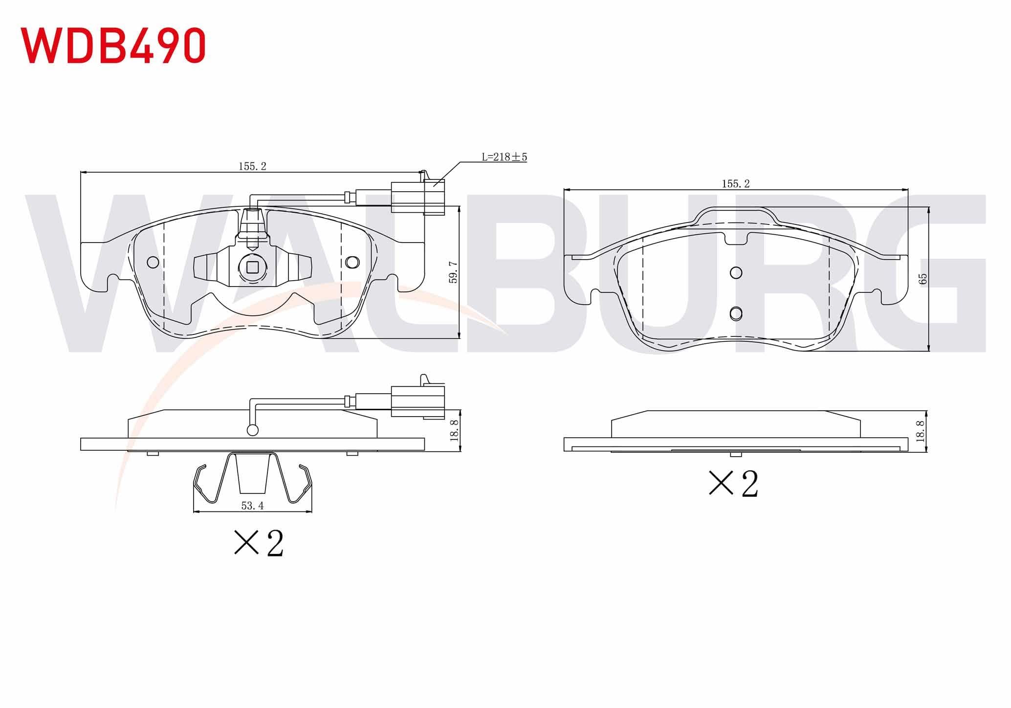 FREN BALATA ON CIFT FISLI ALFA ROMEO GIULIETTA (940) 1.4 TB 2010- / GIULIETTA (940) 1.6 JTD 2010-