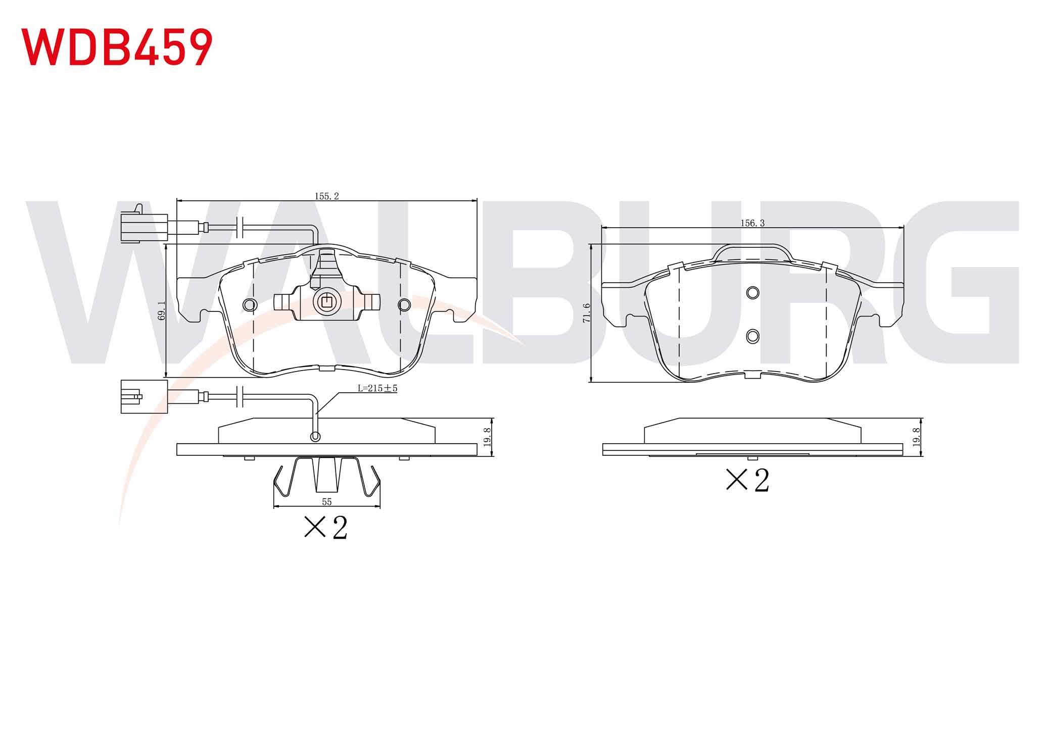 FREN BALATA ON FISLI ALFA ROMEO 159 (939) 1.8 TBI 2006-2011/ 159 (939) 1.9 JTDM 2006-2011/ 159 (939) 2.0 JTDM 2006-2011/ BRERA 2.0 JTDM 2006-2011/ SPIDER (939) 2.0 TS 2006-