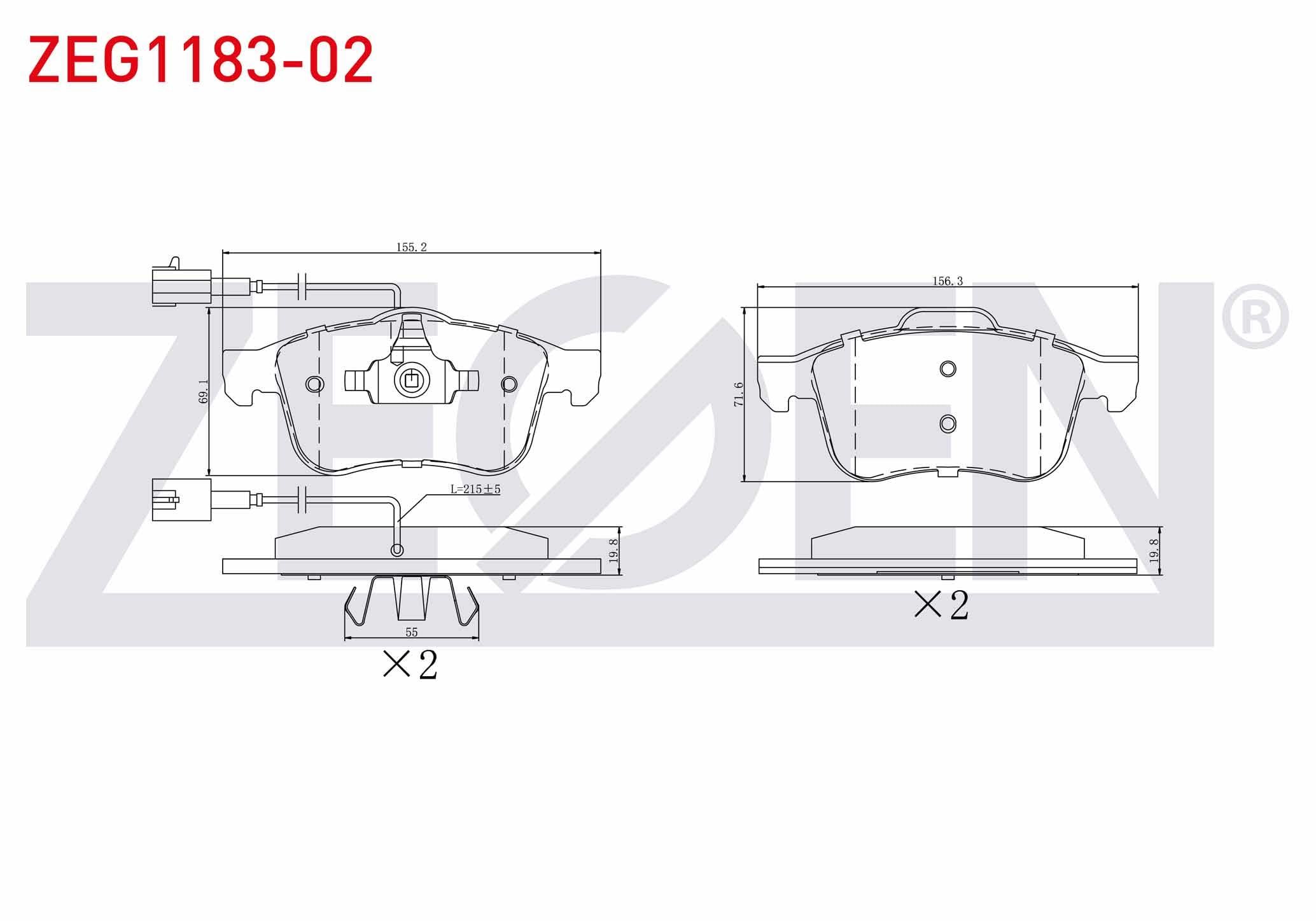 FREN BALATA ON FISLI ALFA ROMEO 159 (939) 1.8 TBI 2006-2011/ 159 (939) 1.9 JTDM 2006-2011/ 159 (939) 2.0 JTDM 2006-2011/ BRERA 2.0 JTDM 2006-2011/ SPIDER (939) 2.0 TS 2006-