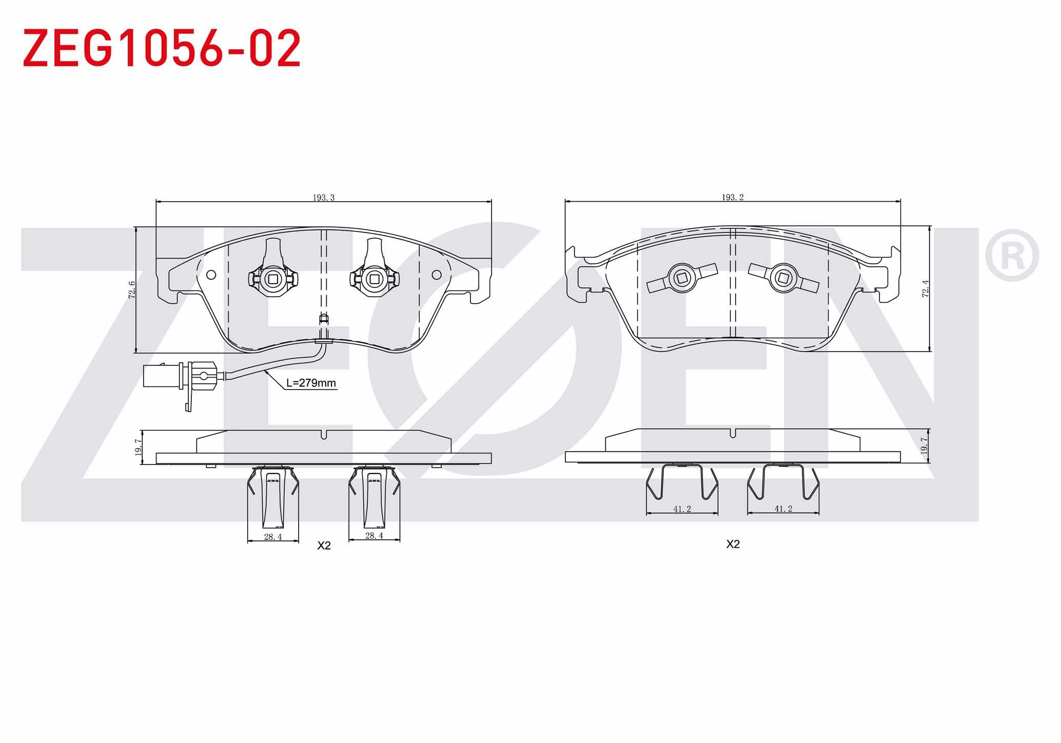 FREN BALATA ON FISLI AUDI A8 (4E_) 3.0 TFSI 2003-2010 / AUDI A8 (4E_) 4.2 V8 TDI 2003-2010 / AUDI A8 (4E_) 3.7 2003-2010