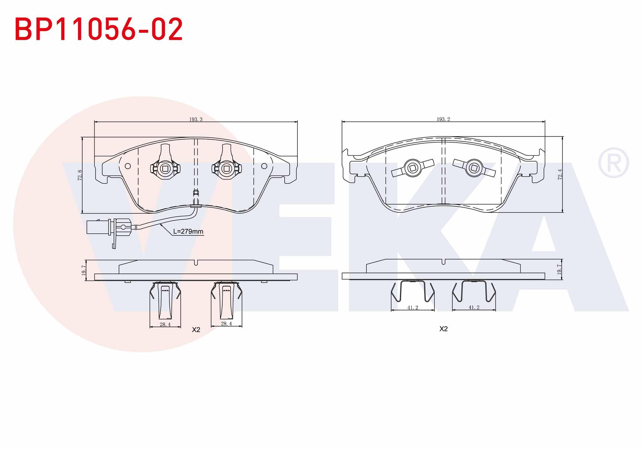 FREN BALATA ON FISLI AUDI A8 (4E_) 3.0 TFSI 2003-2010 / AUDI A8 (4E_) 4.2 V8 TDI 2003-2010 / AUDI A8 (4E_) 3.7 2003-2010