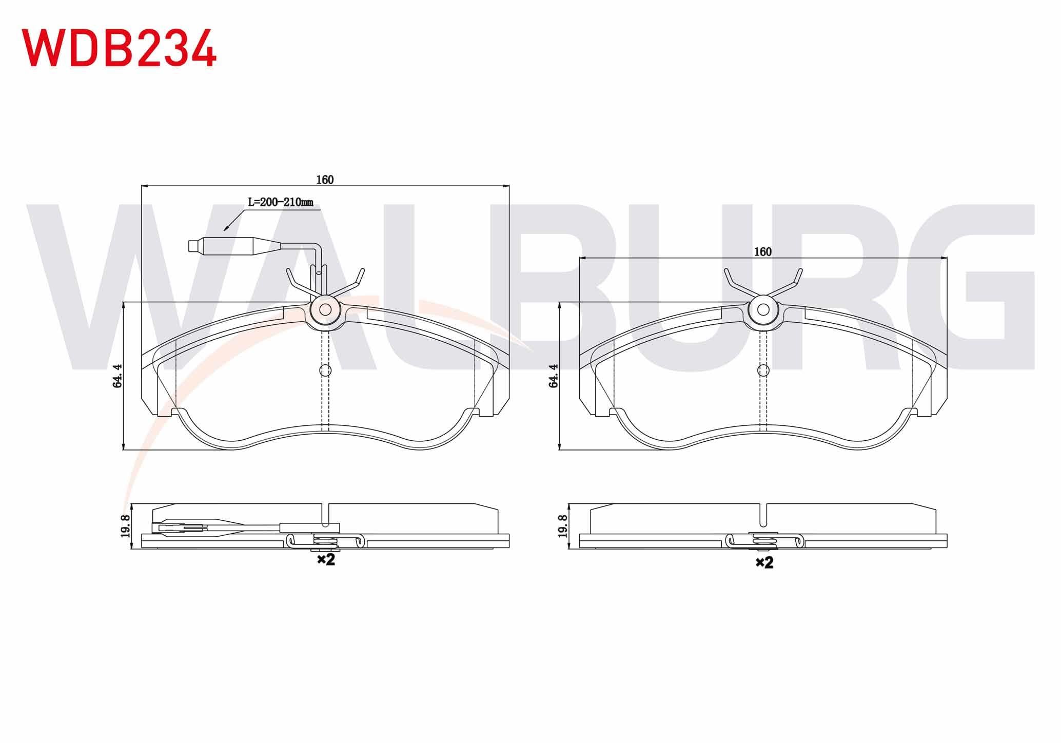 FREN BALATA ON FISLI FIAT DUCATO (230) 2.0 JTD 1994-2002 / DUCATO (230) 2.5 TDI 1994-2002 / DUCATO (230) 2.8 TDI 1994-2002 / CITROEN JUMPER I 2.8 HDI 1994-2002
